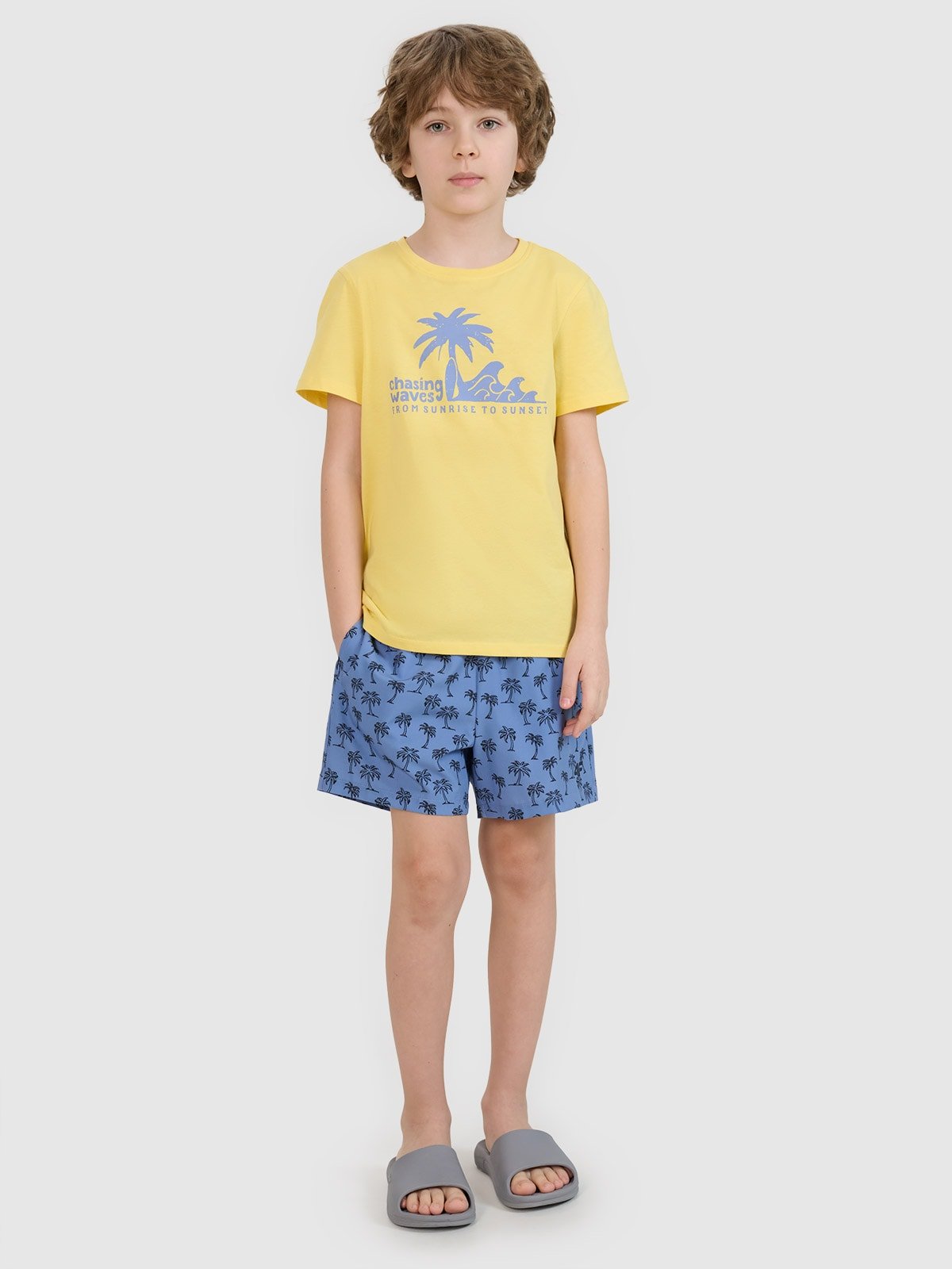 4F Spodenki plażowe boardshorty chłopięce - granatowe 146/152 (10-12 lat)