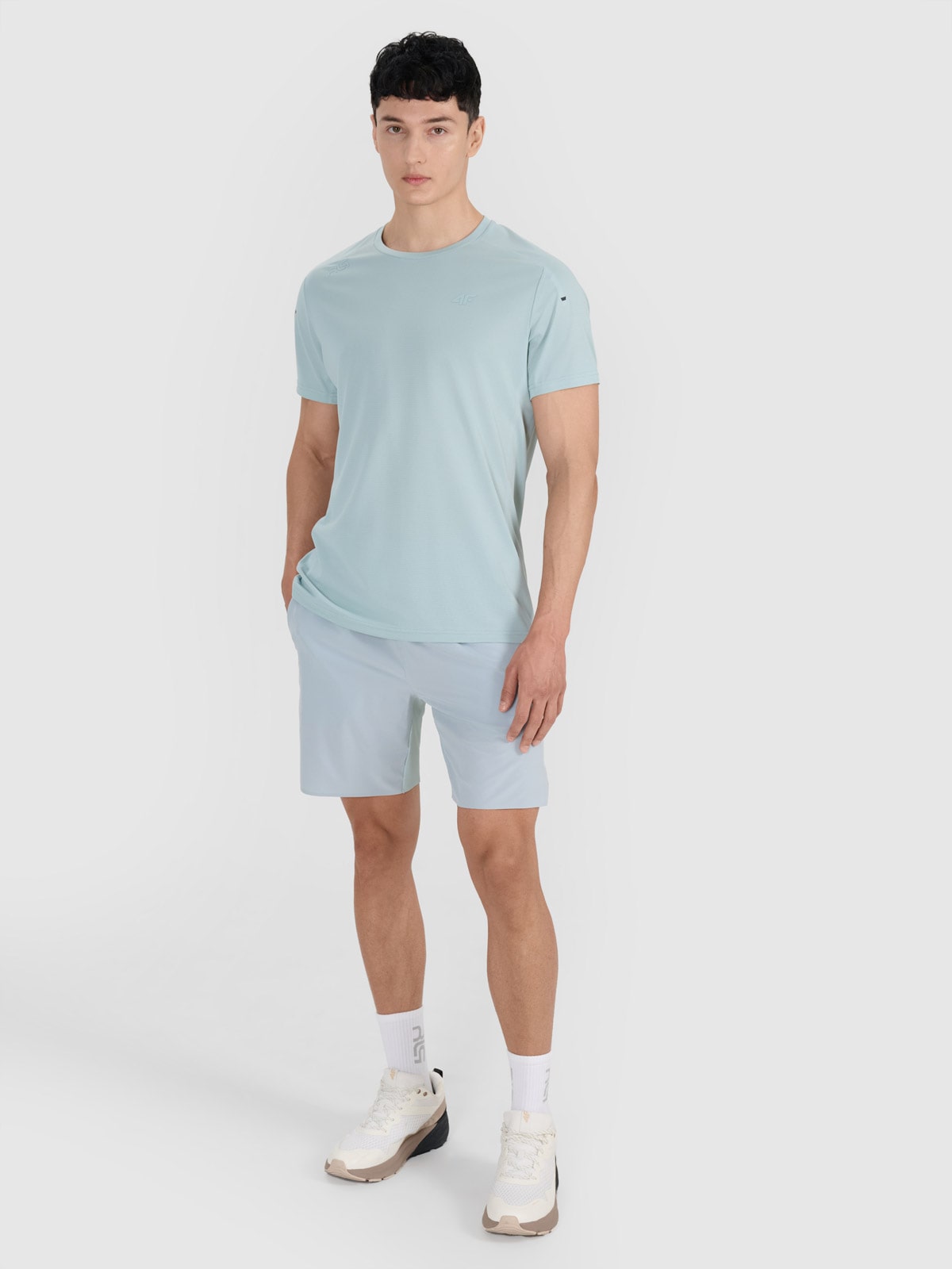 4F Spodenki treningowe szybkoschnące męskie 4F x Robert Lewandowski - turkusowe S