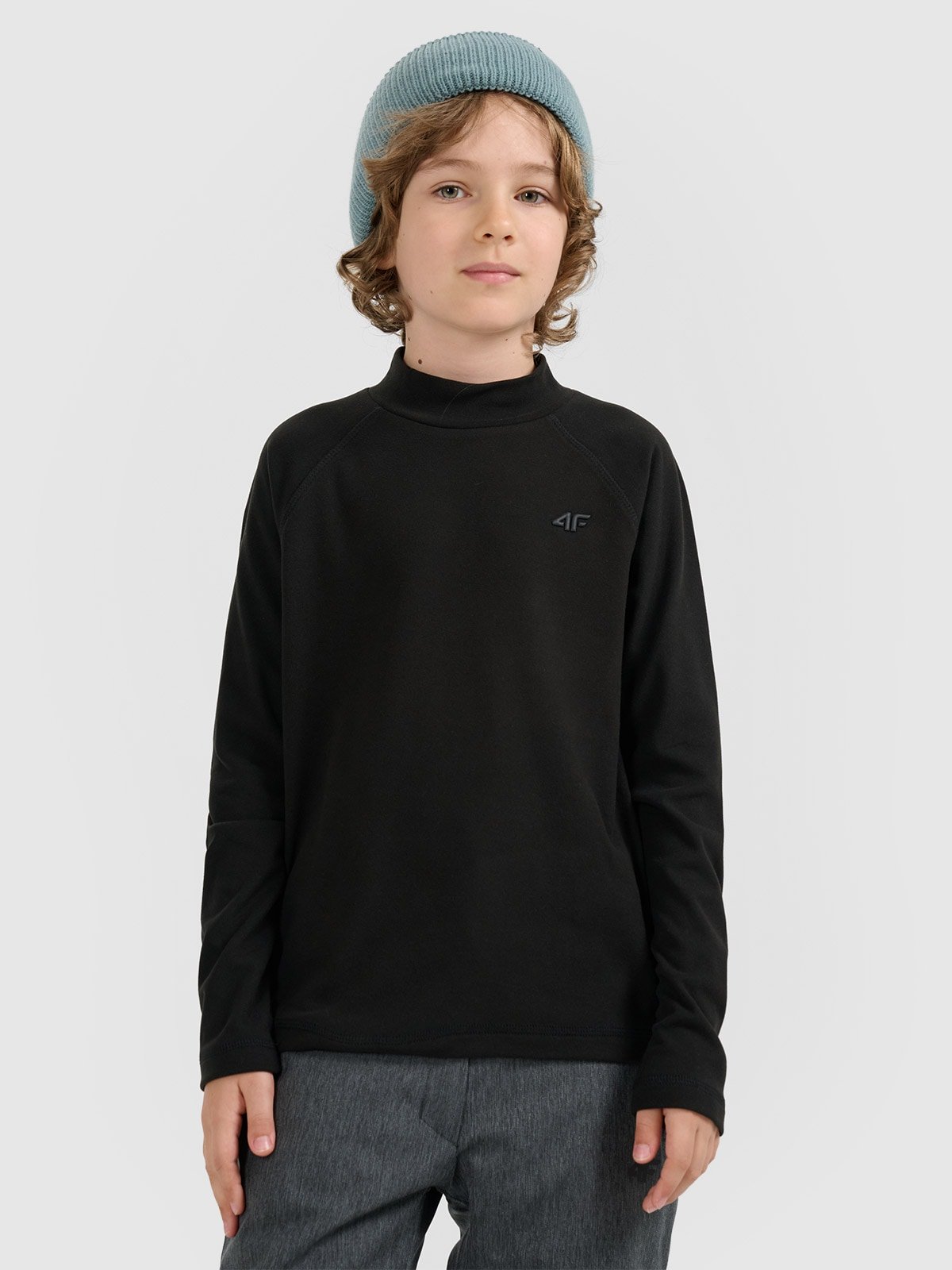 4F Bielizna termiczna polarowa (góra) dziecięca - czarna 122/128 (6-8 lat)