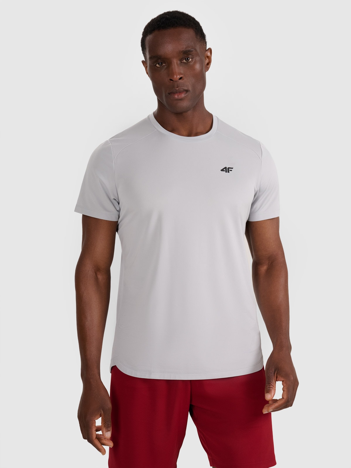 4F Koszulka treningowa szybkoschnąca męska - szara S