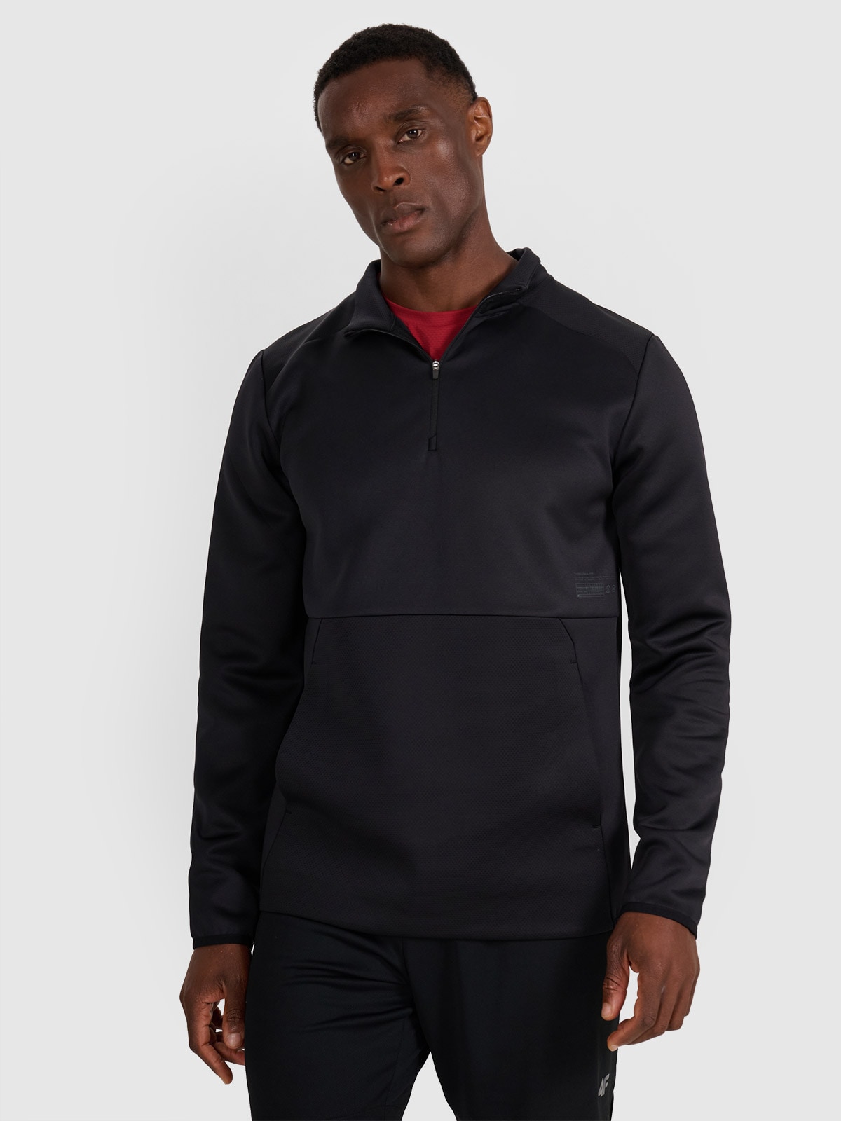 4F Bluza treningowa regular szybkoschnąca męska - czarna XL