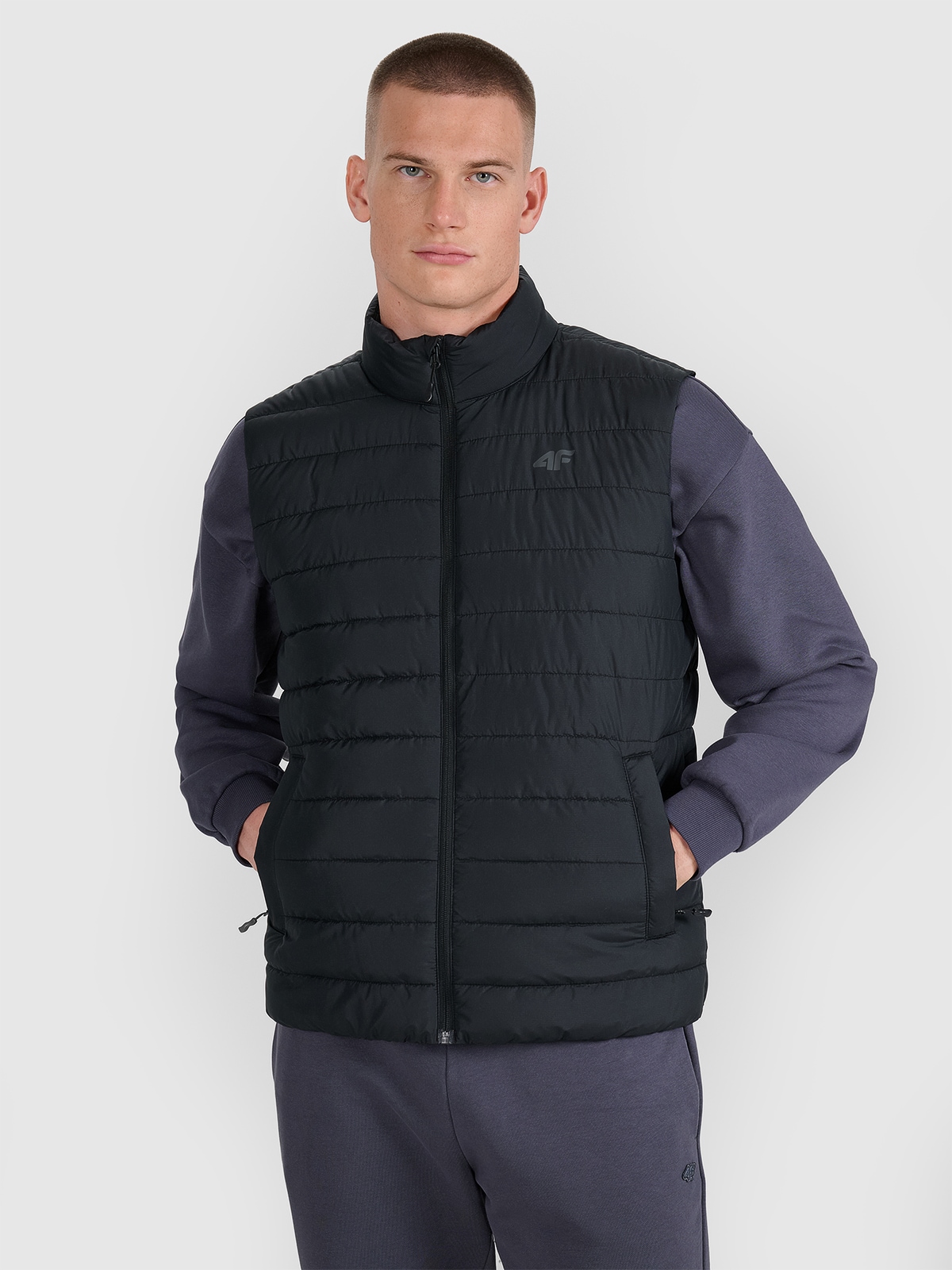 4F Bezrękawnik puchowy z wypełnieniem syntetycznym męski - czarny S