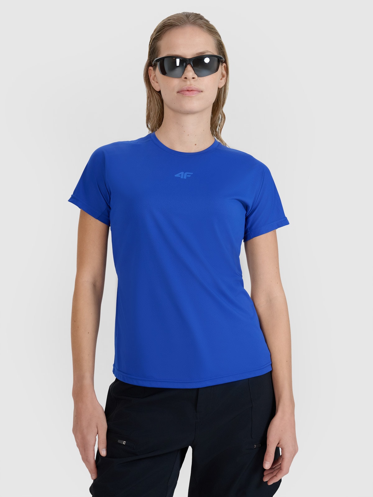 4F Koszulka rowerowa damska - niebieska XS