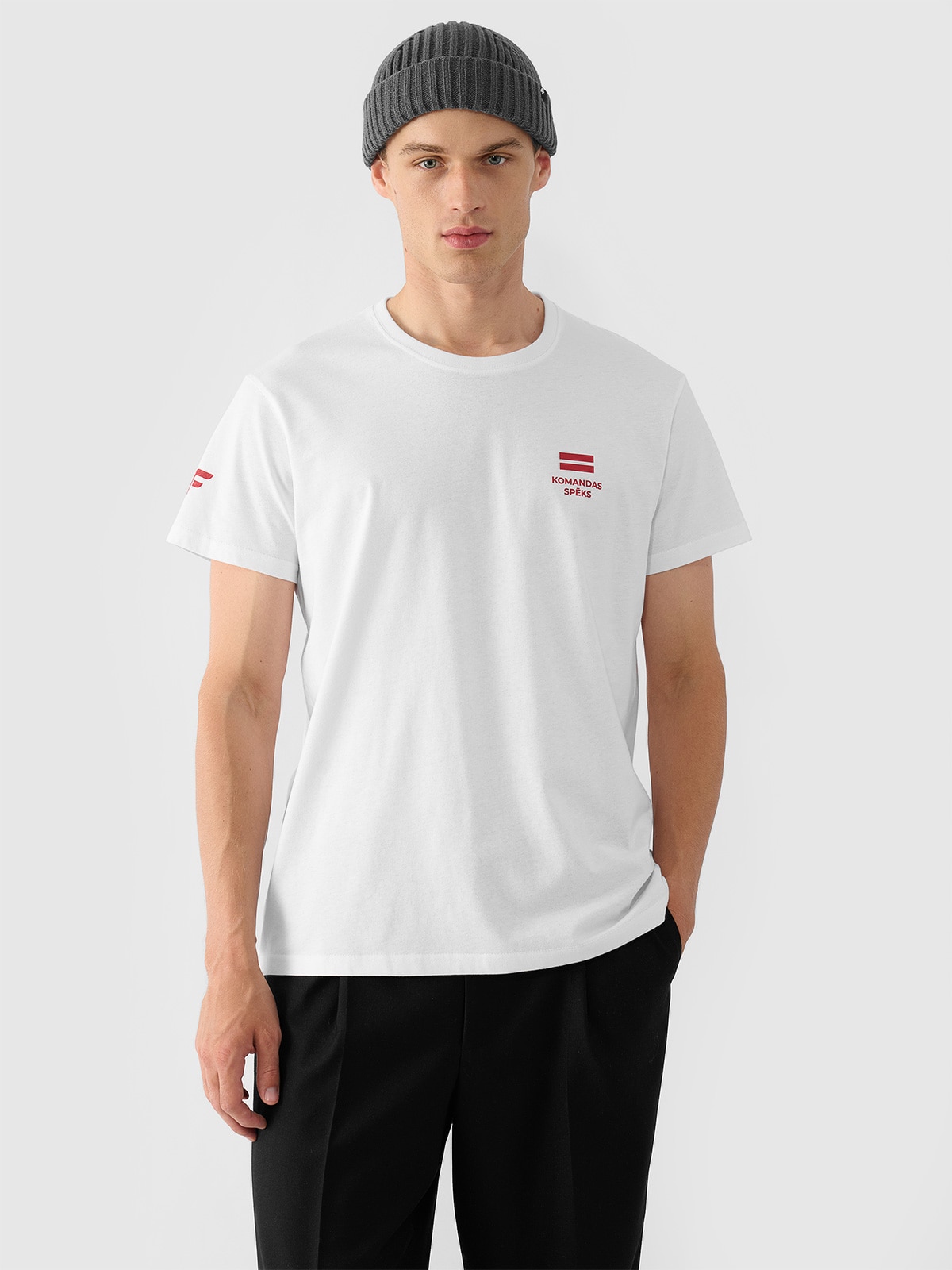 4F Koszulka kibica męska - biała XS