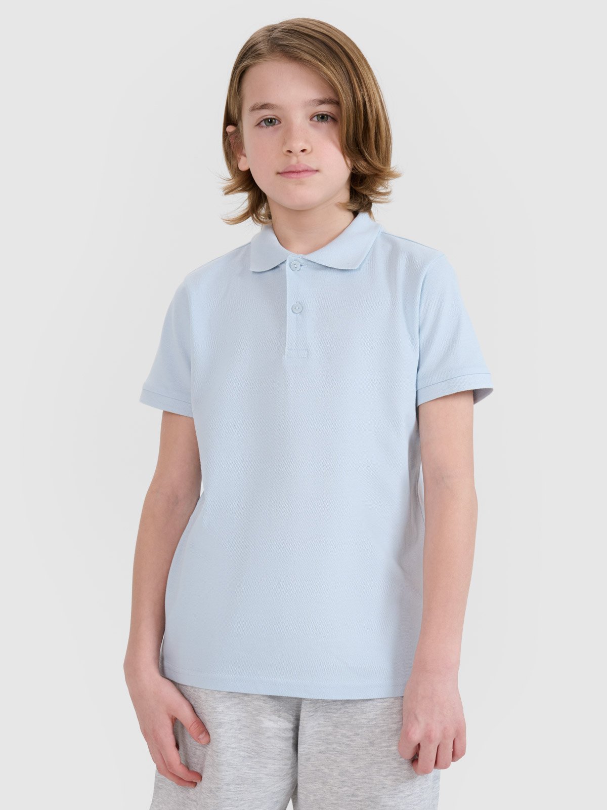 4F Koszulka polo dziecięca - niebieska 158 (12-13 lat)