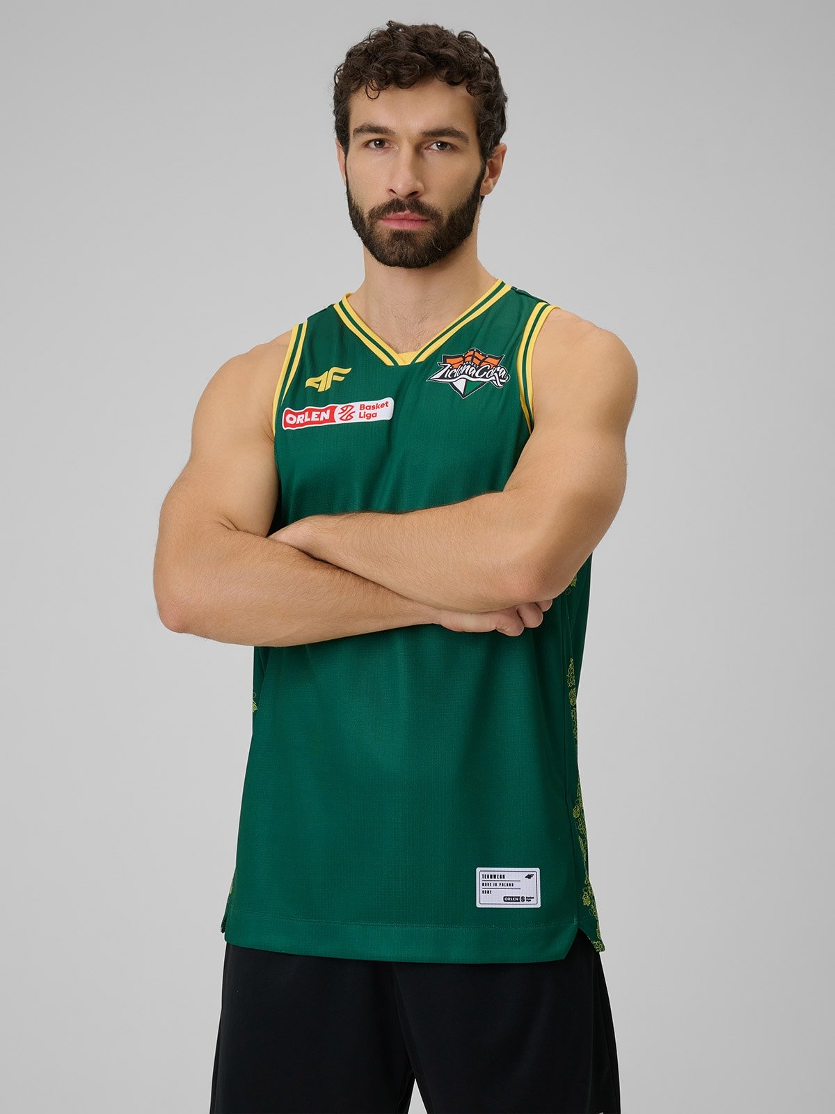 4F Koszulka meczowa replika wyjazdowa z sezonu 2025/26 męska 4F x Zastal Zielona Góra - zielona XXL