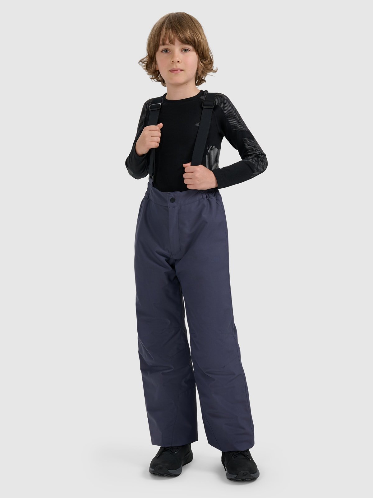 4F Spodnie narciarskie membrana 5000 chłopięce - szare 128 (7-8 lat)