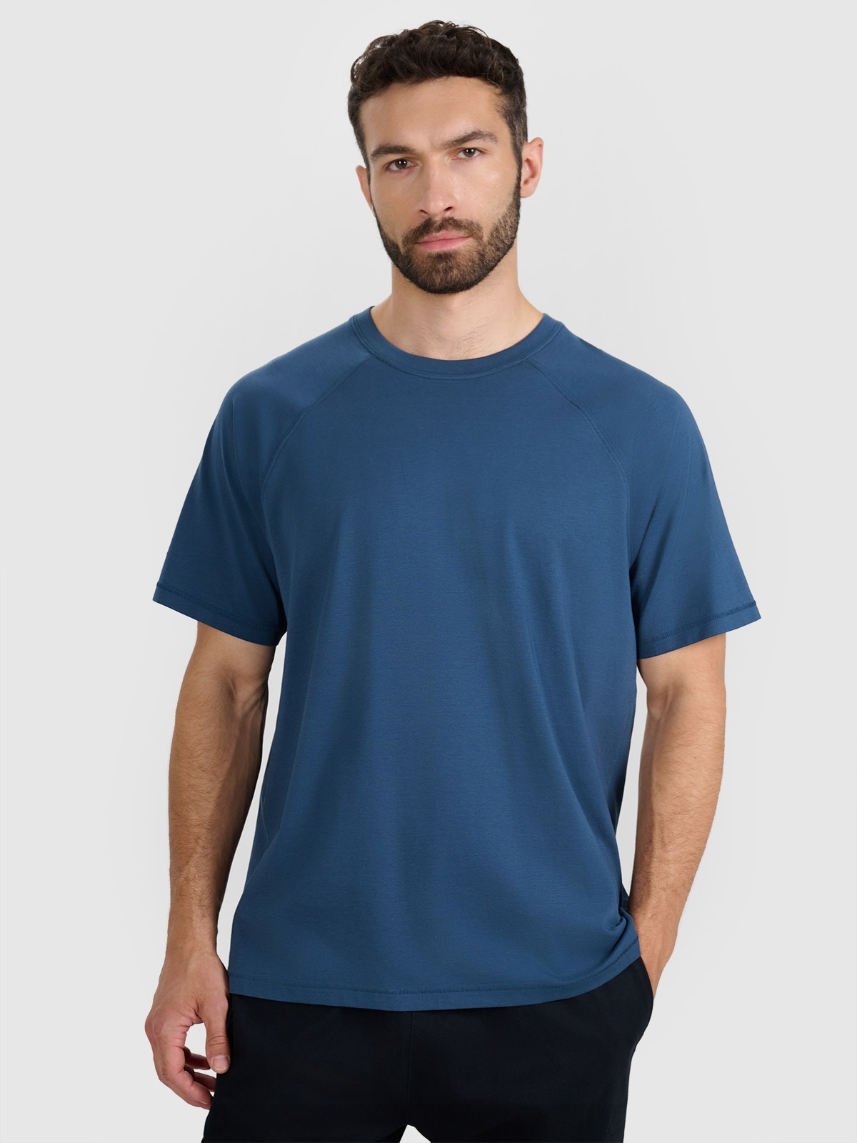 4F T-shirt oversize gładki męski - turkusowy XXL