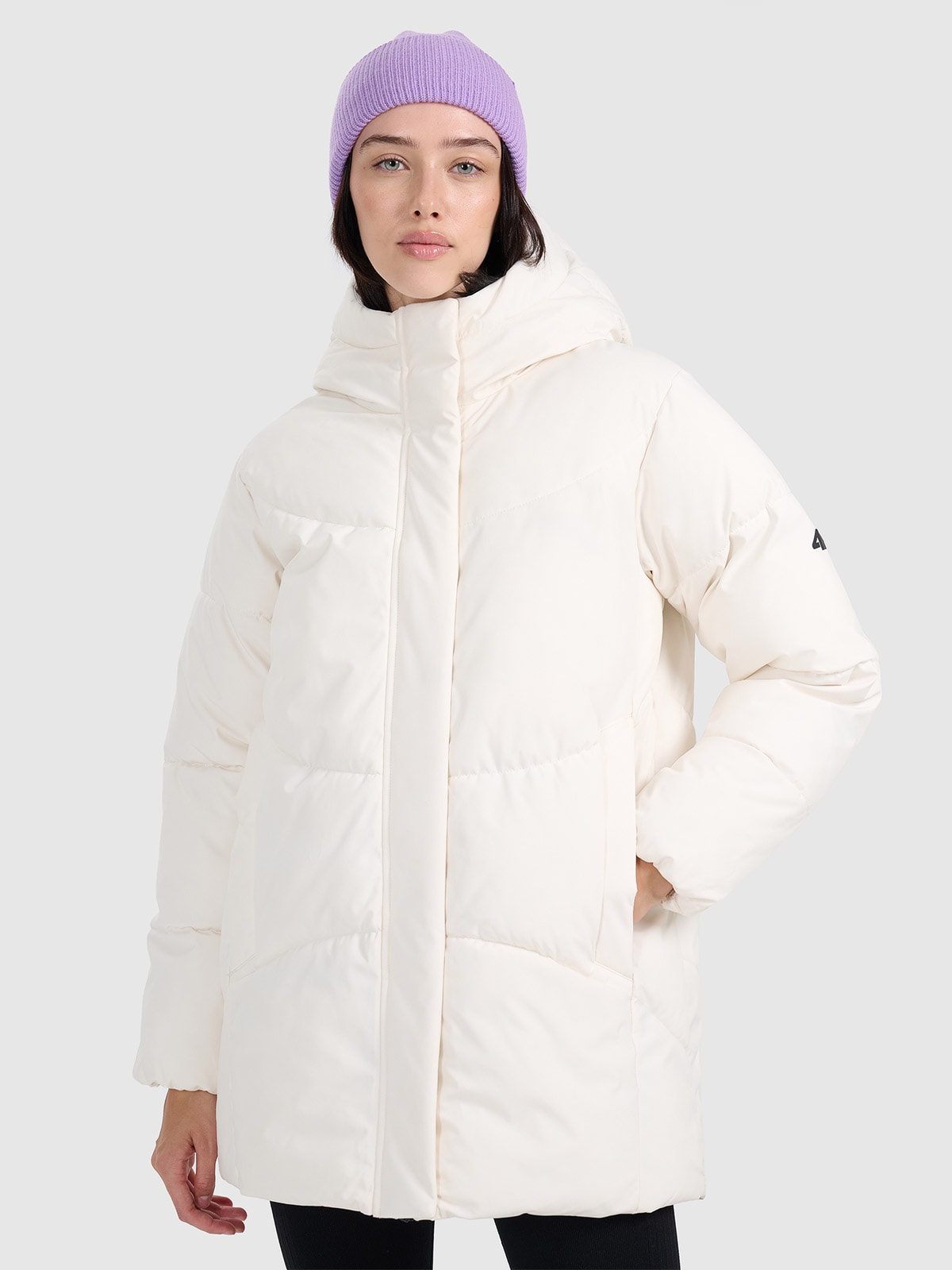 4F Kurtka puchowa z wypełnieniem syntetycznym damska - biała XL