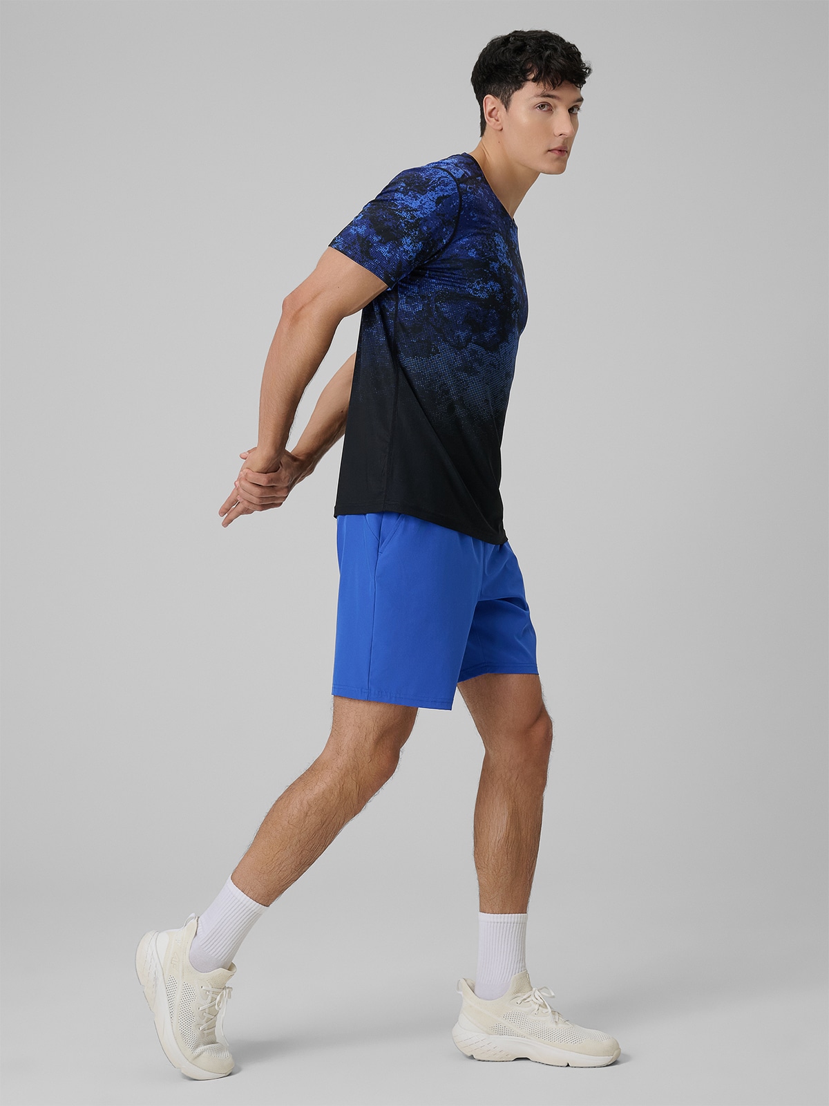 4F Spodenki treningowe szybkoschnące męskie - niebieskie XL