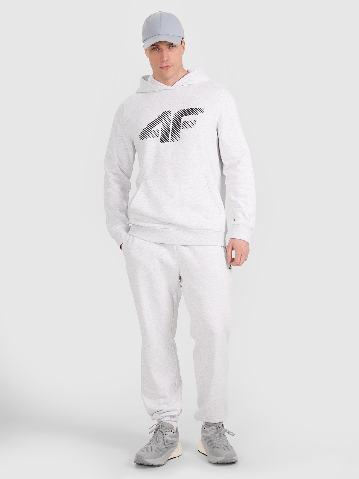 4F Spodnie dresowe joggery męskie - szare 3XL