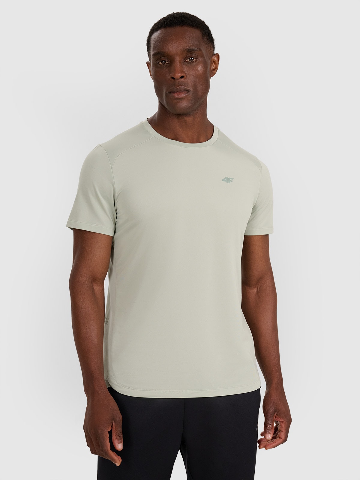 4F Koszulka treningowa szybkoschnąca męska - miętowa M