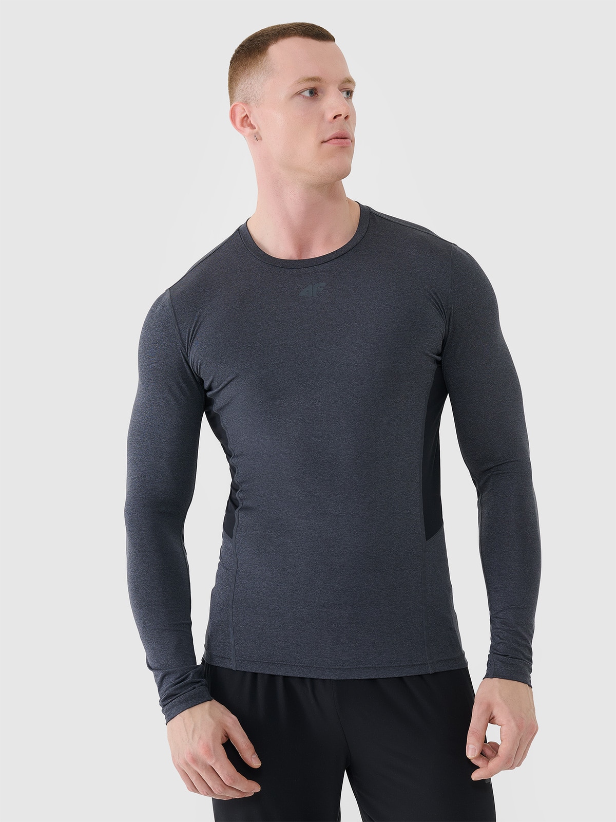4F Longsleeve treningowy szybkoschnący męski - szary XL