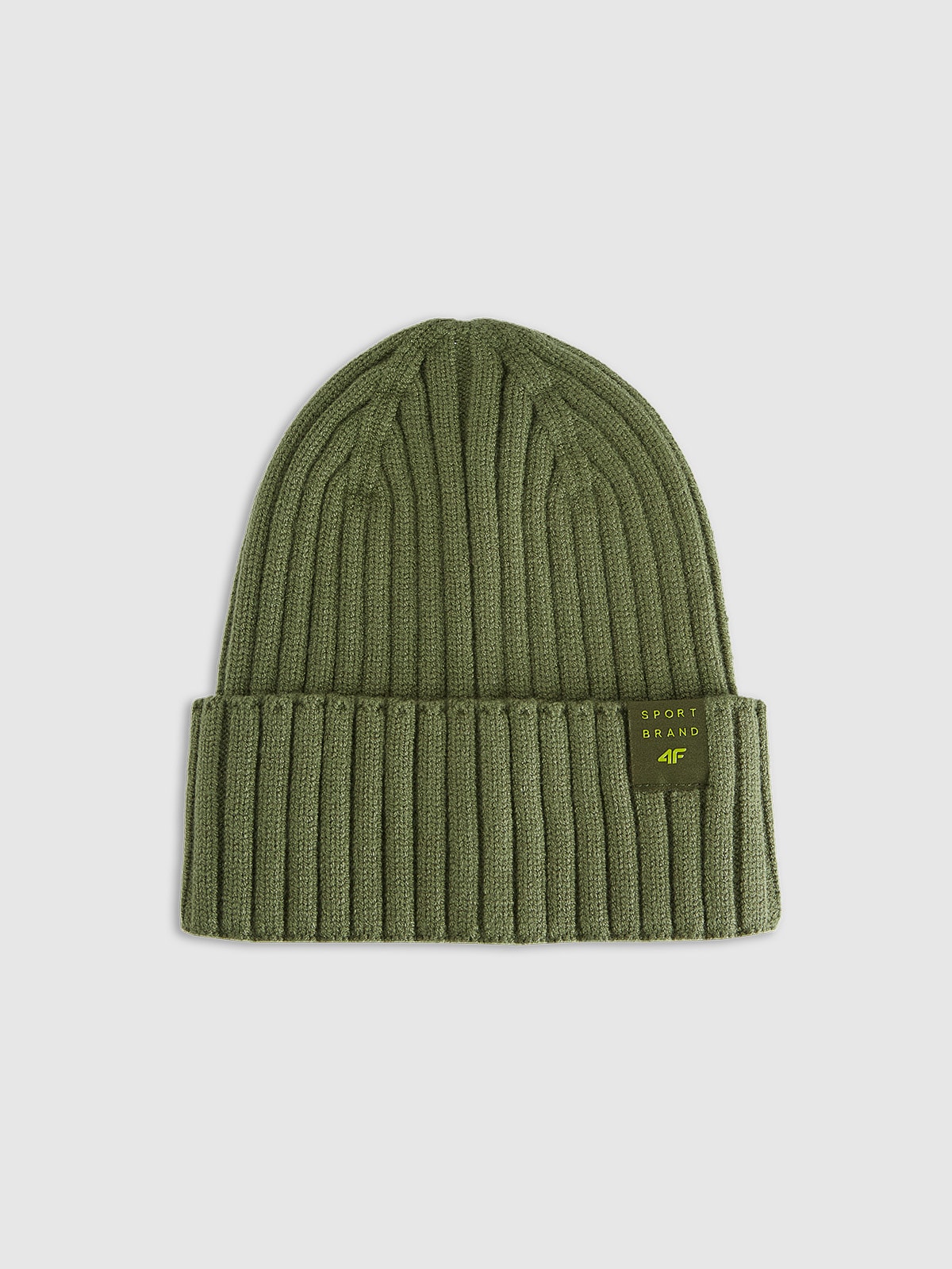 4F Czapka beanie dziecięca - khaki Uniwersalny