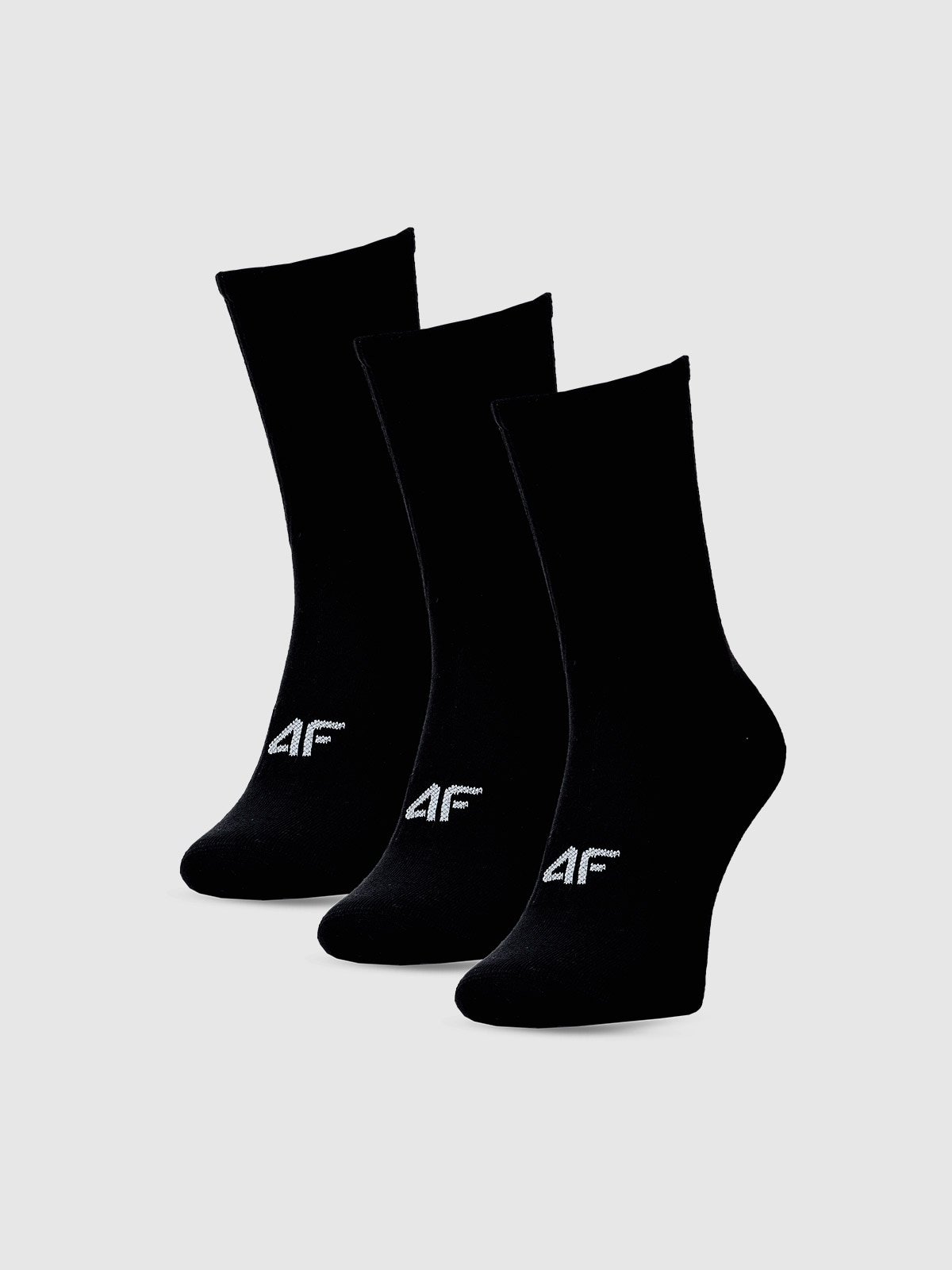 4F Skarpetki casual do połowy łydki (3-pack) męskie - czarne 39-42