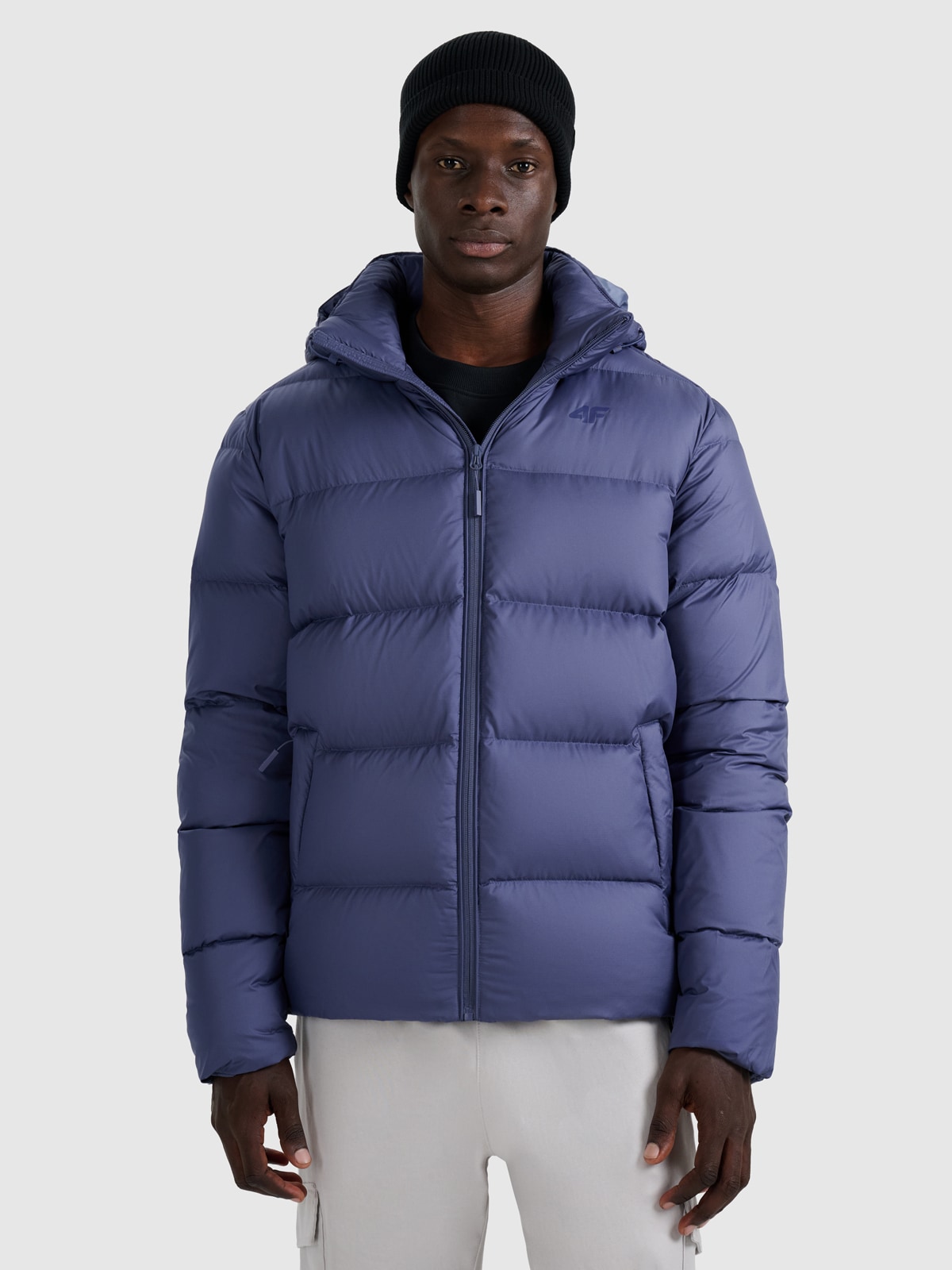 4F Kurtka puchowa z wypełnieniem naturalnym męska - granatowa S