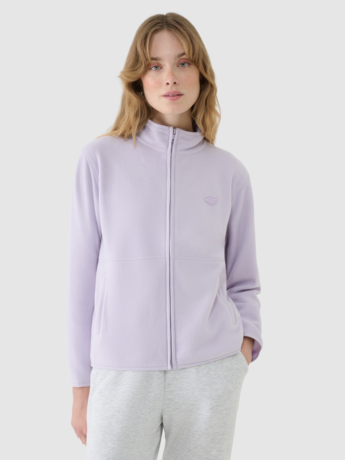 4F Polar regular ze stójką damski - fioletowy XS