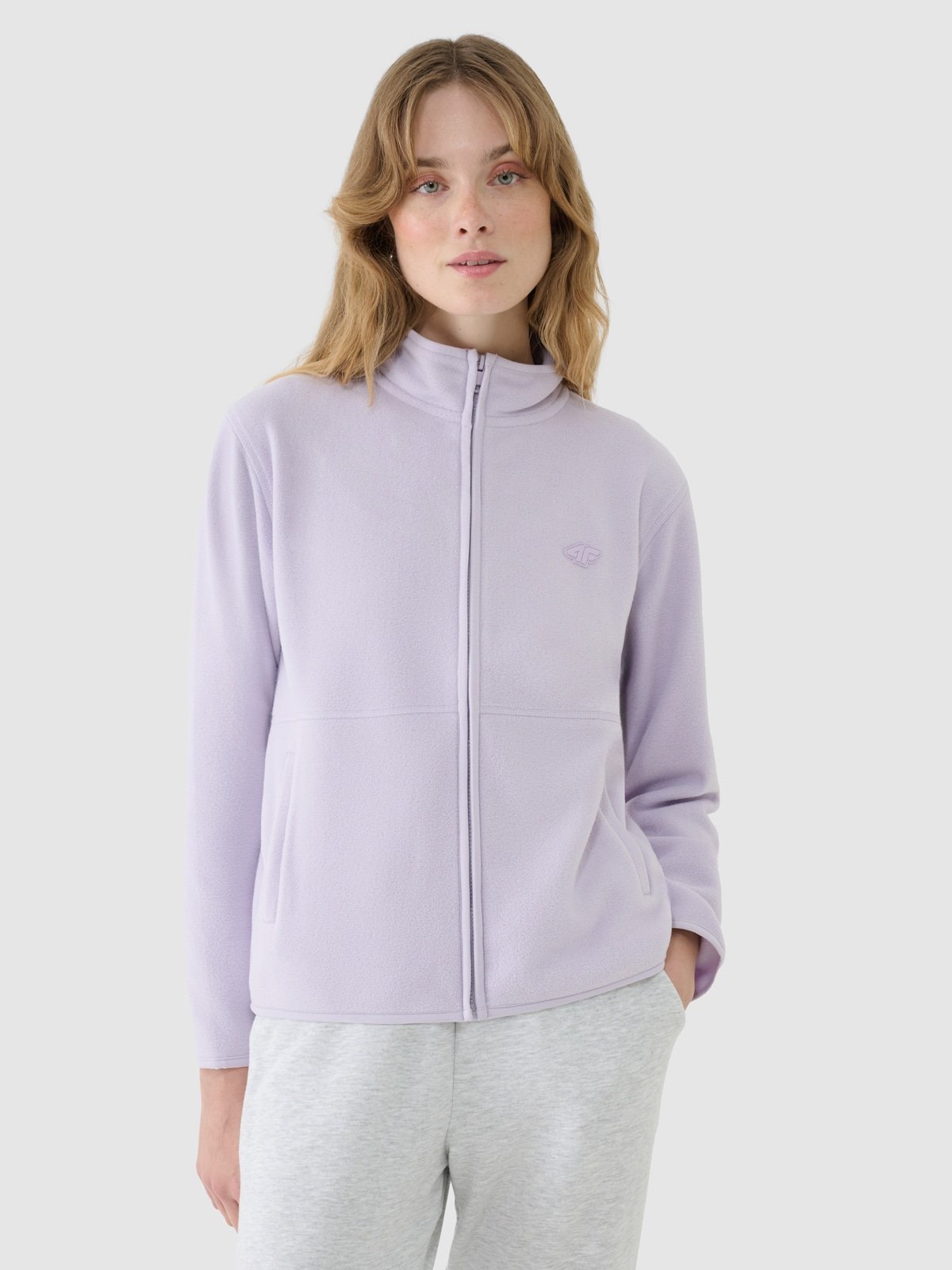 4F Polar regular ze stójką damski - fioletowy XS