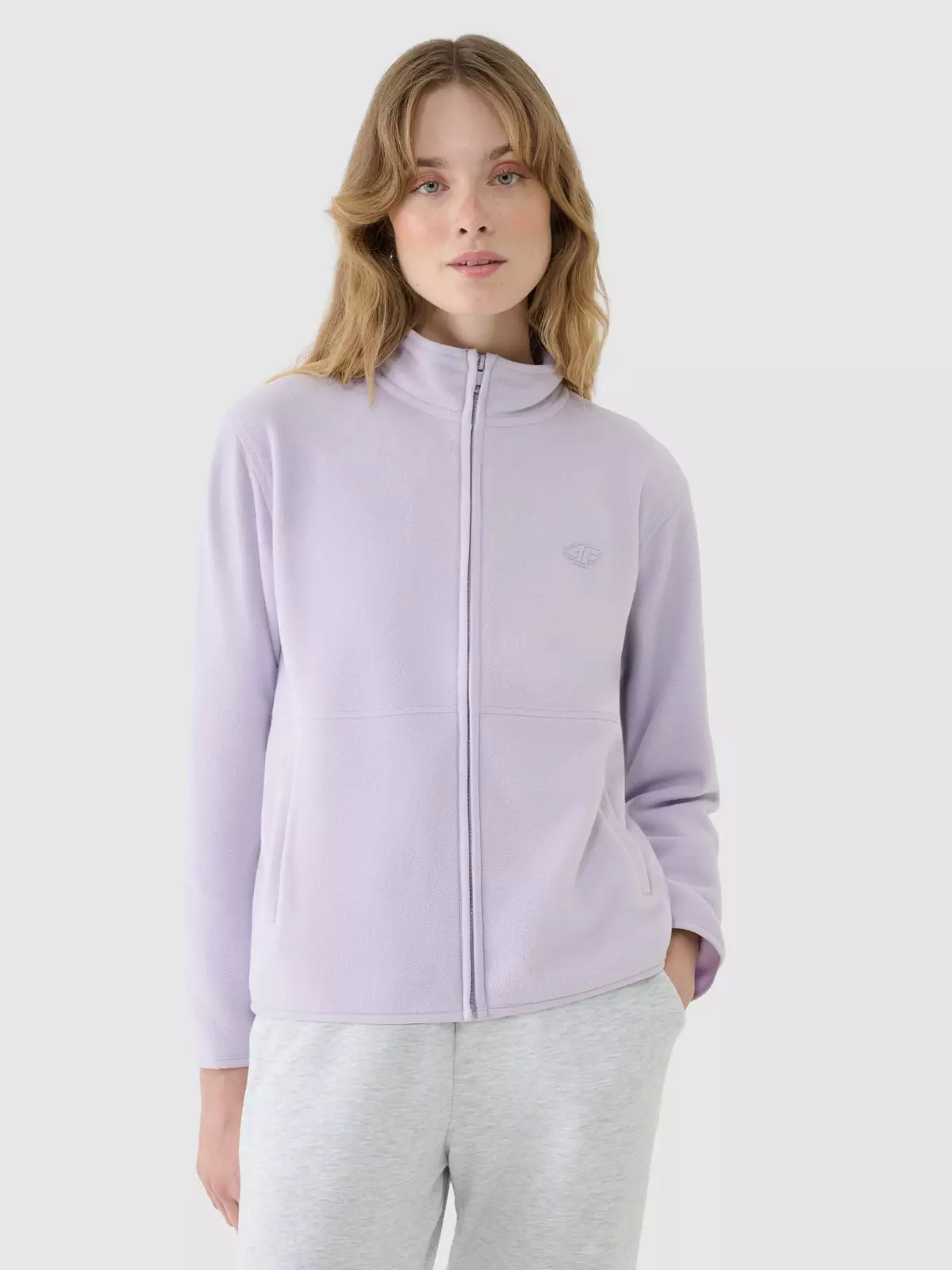 4F Polar regular ze stójką damski - fioletowy XS