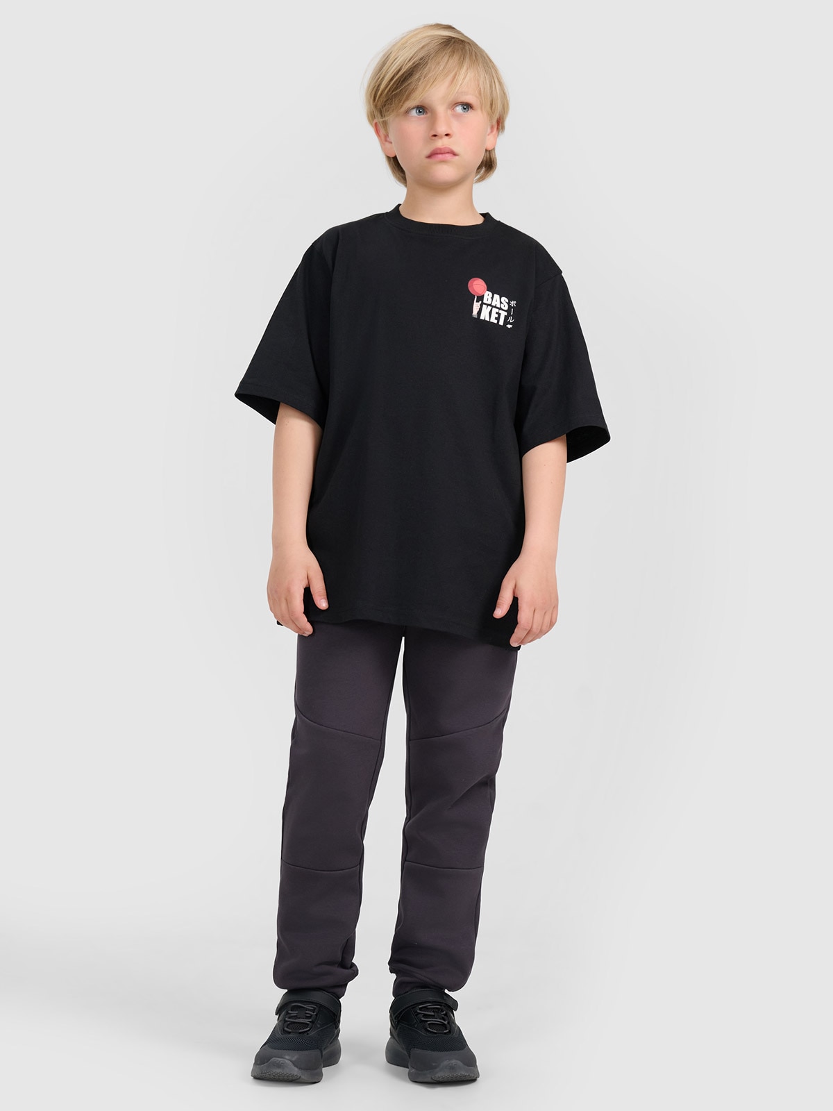 4F Spodnie dresowe joggery chłopięce - szare 158 (12-13 lat)