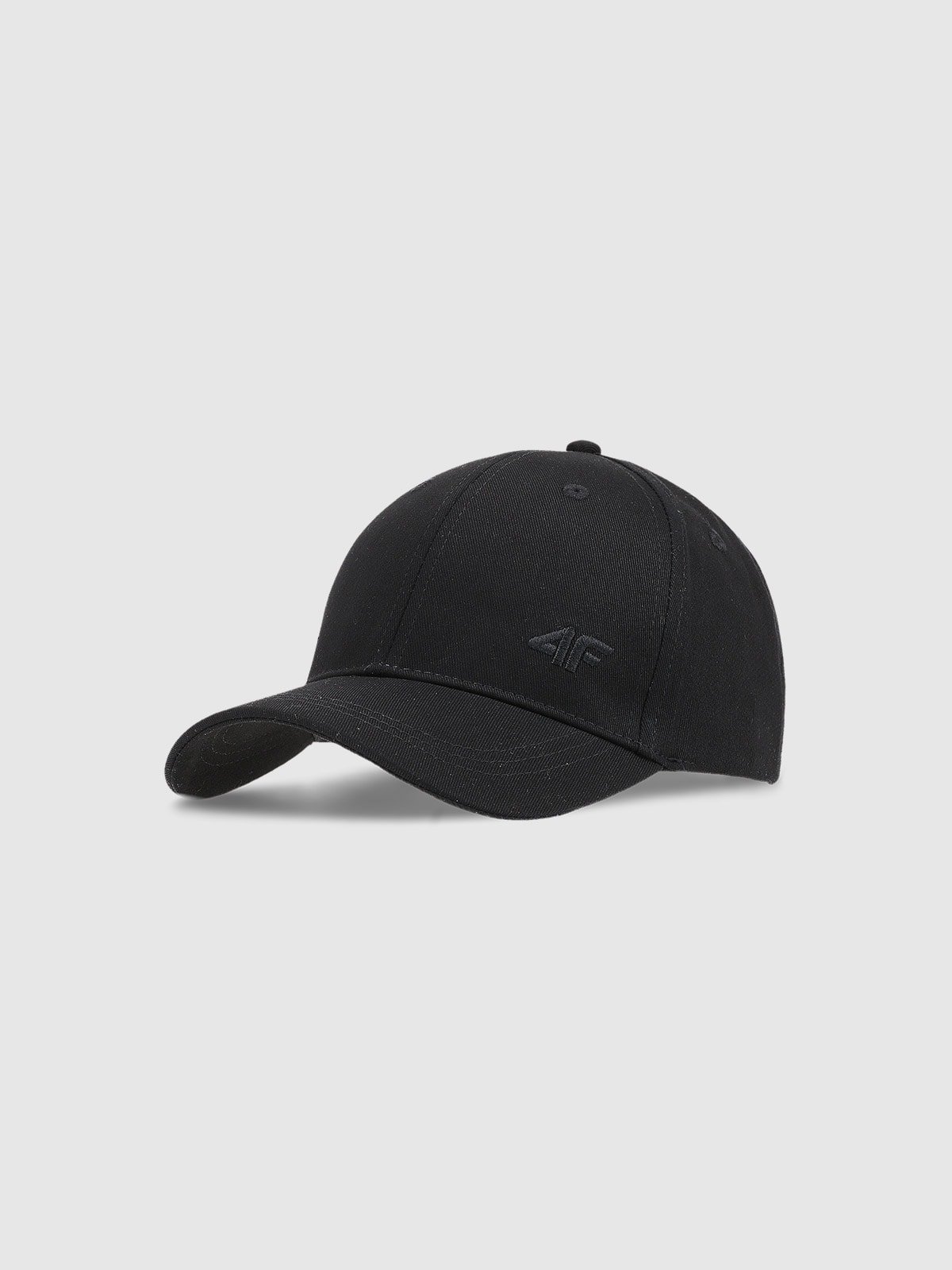 4F Czapka z daszkiem strapback uniseks - czarna XS/S