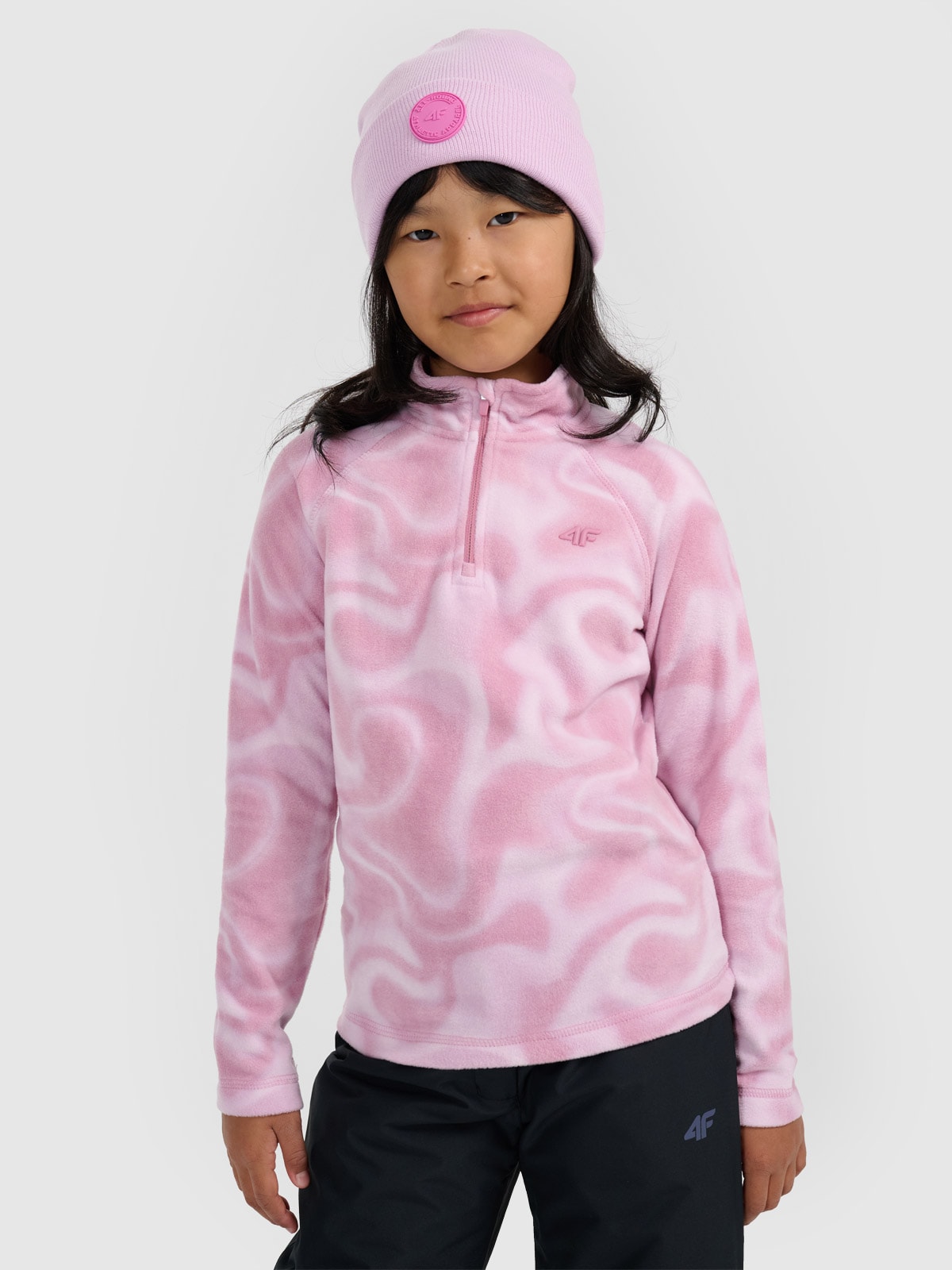 4F Bielizna termiczna polarowa (góra) dziewczęca - różowa 134/140 (8-10 lat)