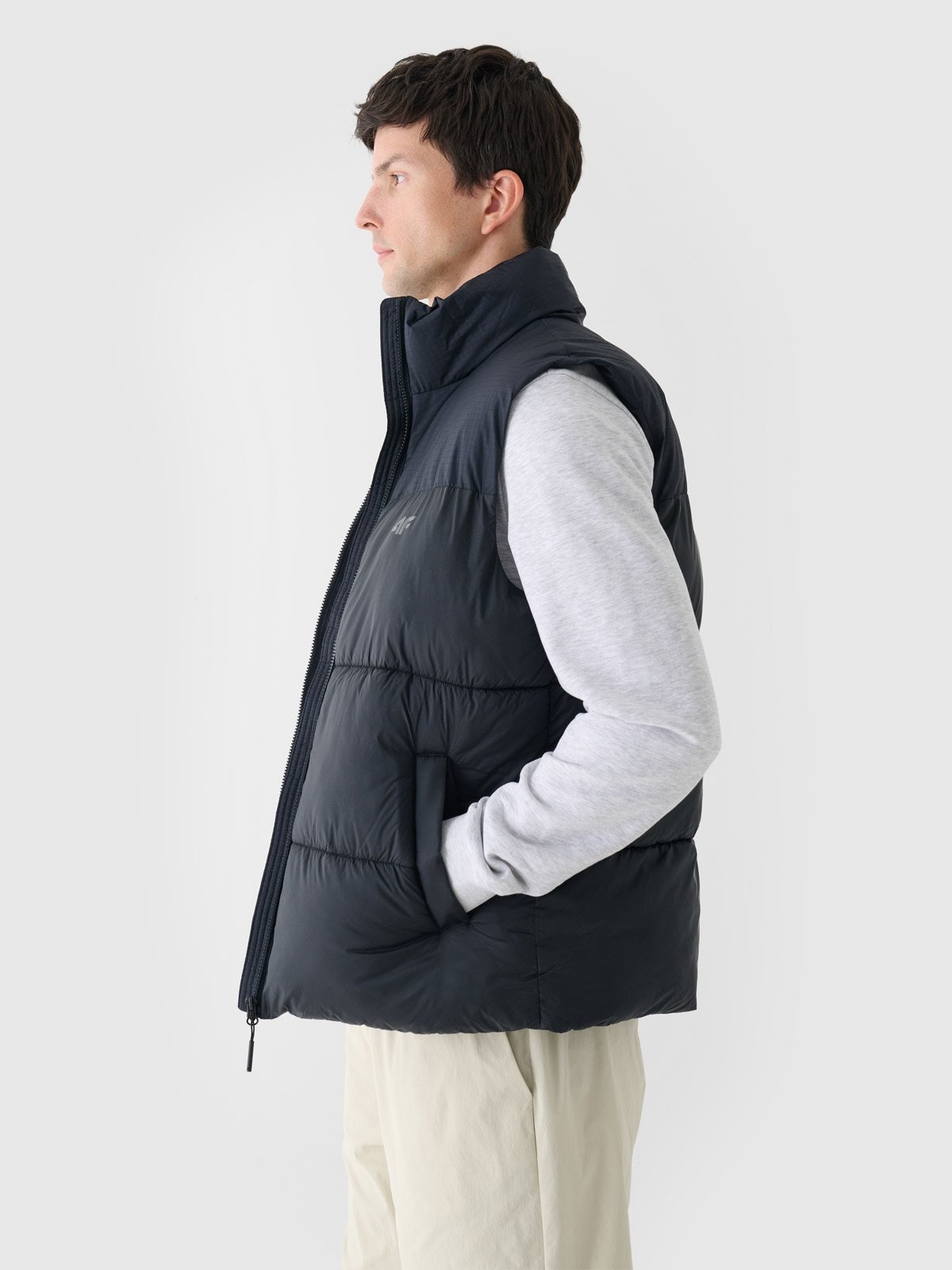 4F Bezrękawnik puchowy z wypełnieniem syntetycznym męski - czarny S