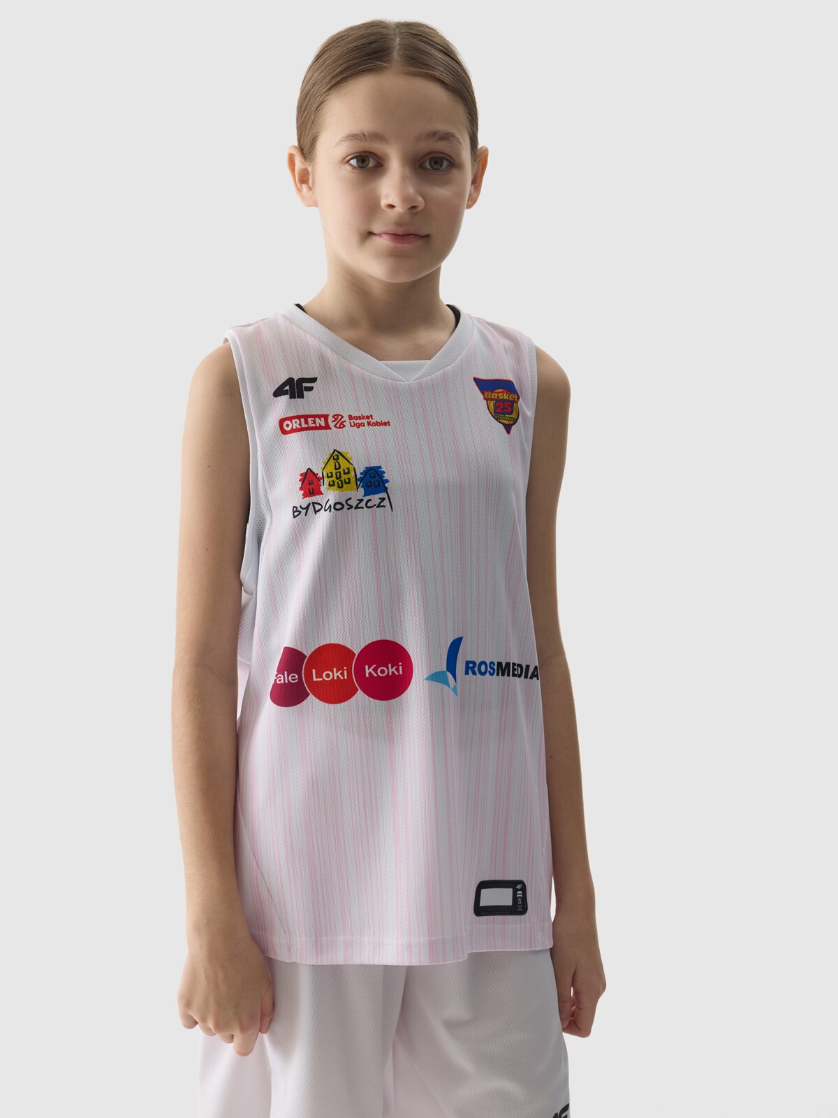4F Tank top replika domowy z sezonu 2023/24 dziecięcy 4F x KS Basket 25 Bydgoszcz - multikolor 134/140 (8-10 lat)