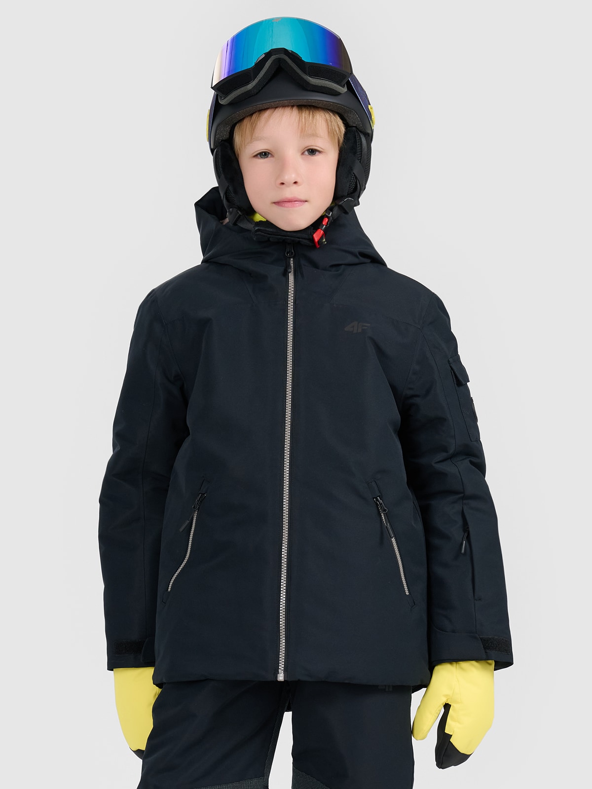 4F Kurtka snowboardowa membrana 8000 chłopięca - czarna 164 (13-14 lat)