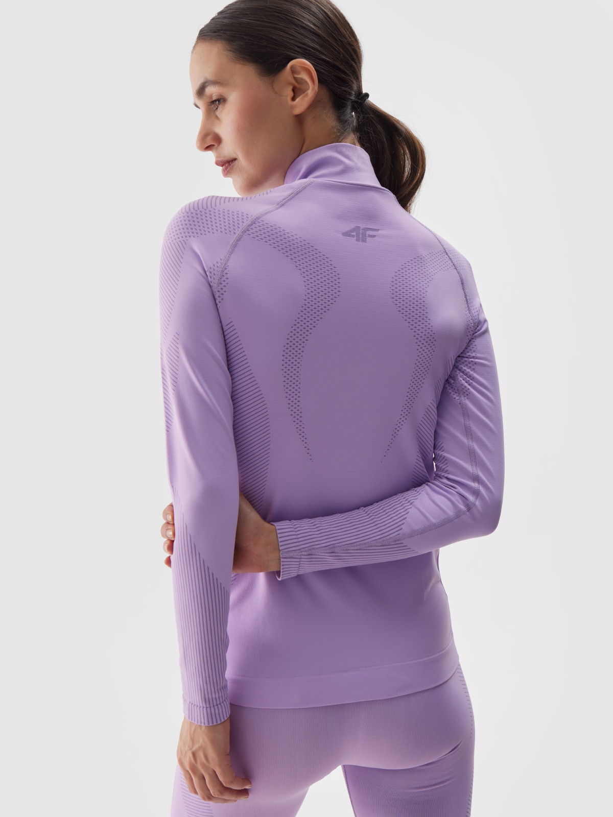4F Bielizna termoaktywna bezszwowa (góra) damska - fioletowy M/L