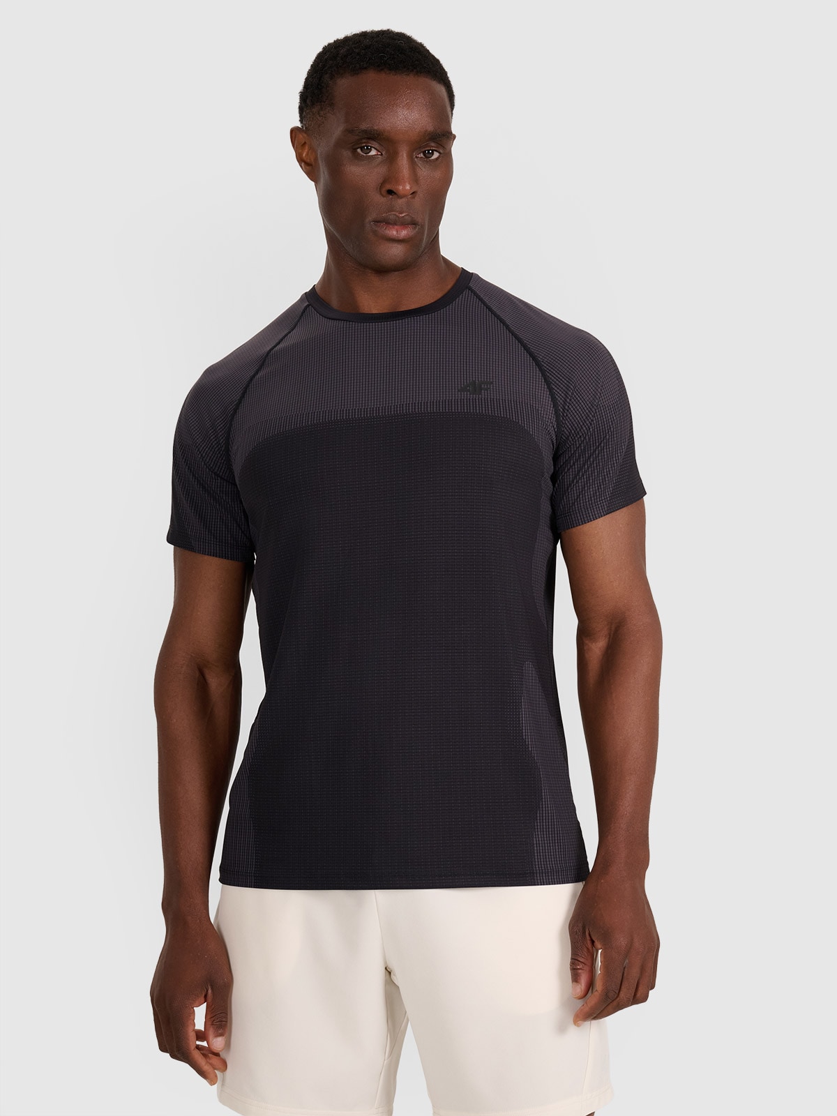 4F Koszulka treningowa szybkoschnąca męska - szara S