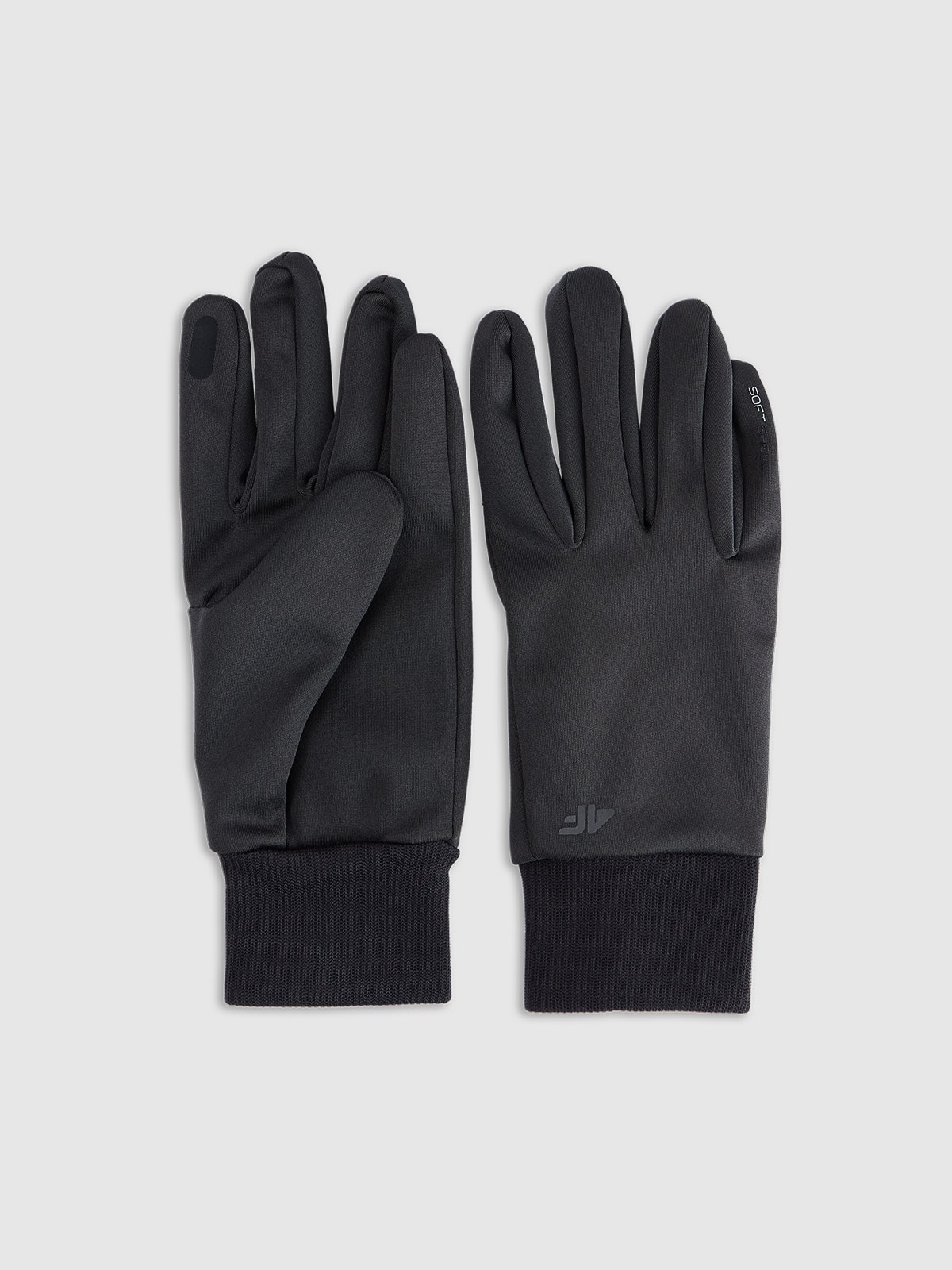 4F Rękawiczki softshellowe Touch Screen uniseks - czarne XL
