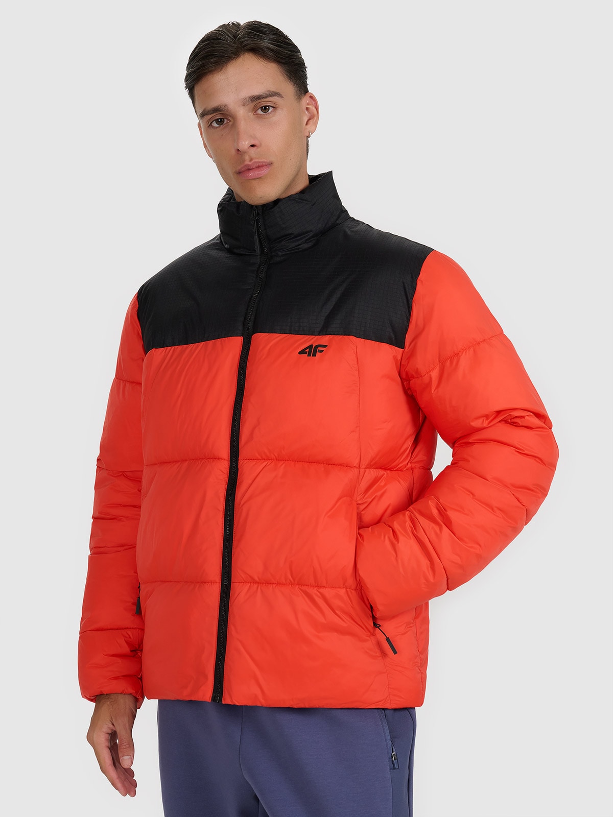 4F Kurtka puchowa z wypełnieniem syntetycznym męska - czerwona 3XL