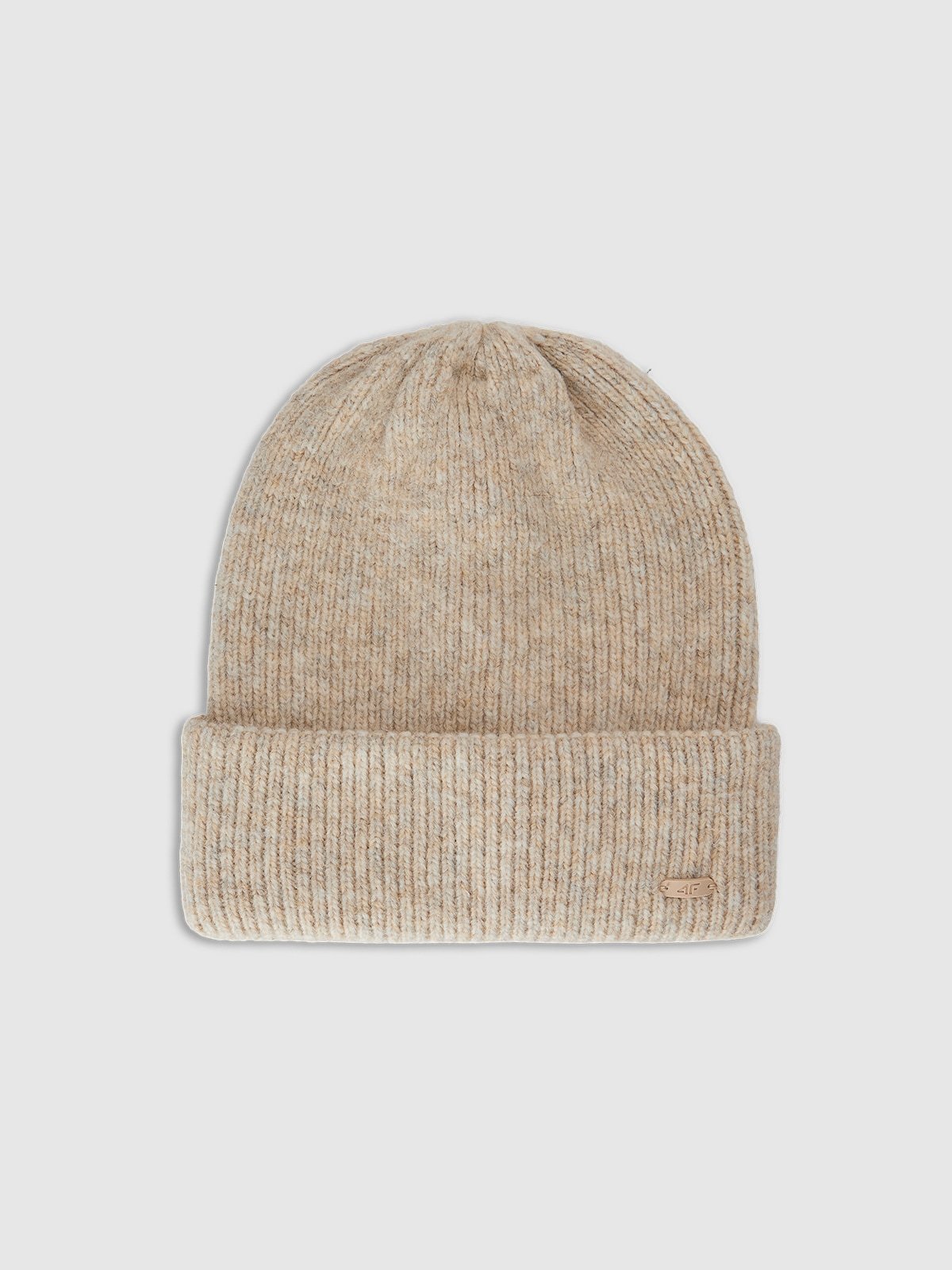 4F Komplet zimowy czapka i komin uniseks - beżowy M