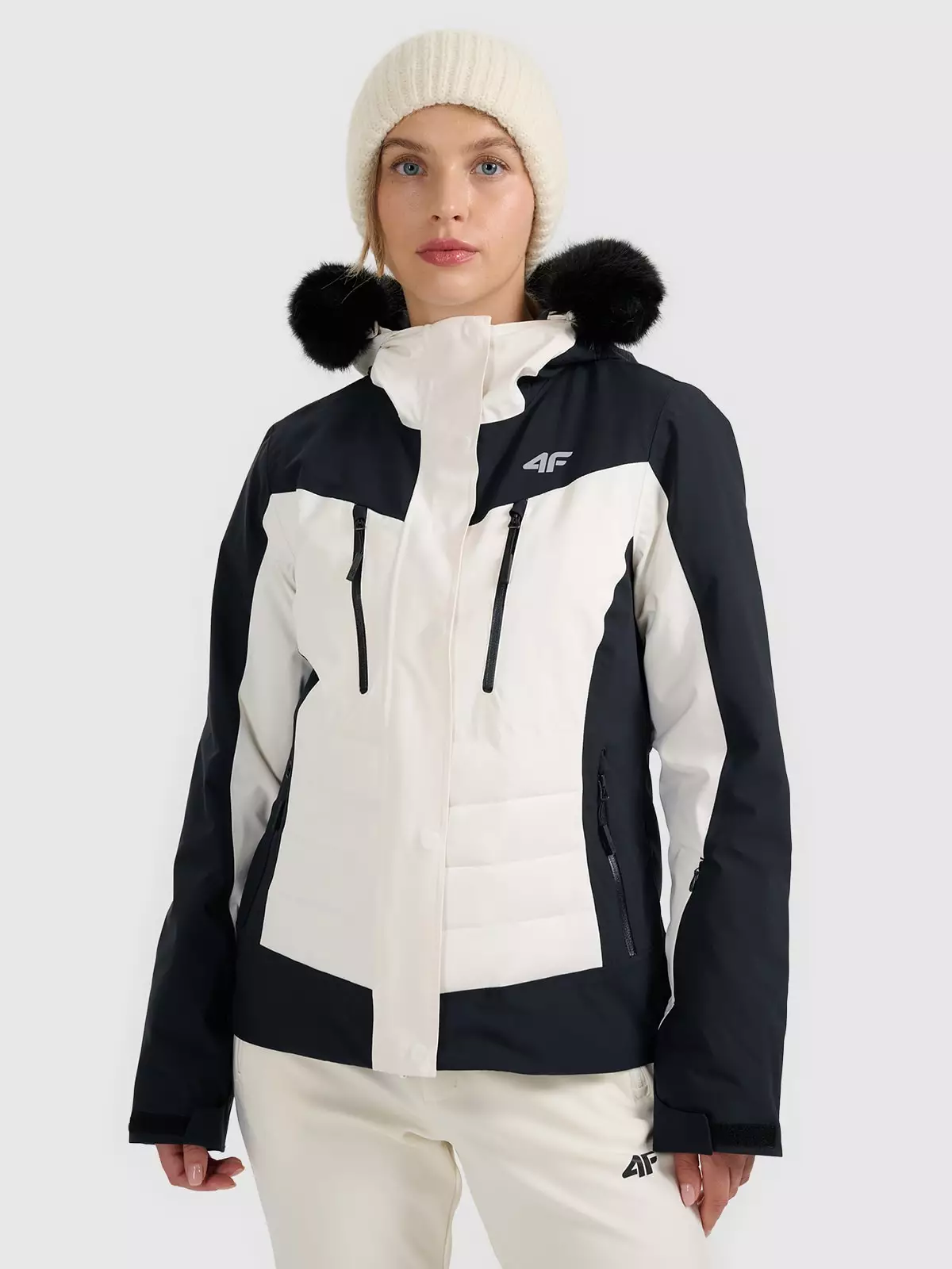 4F Kurtka narciarska membrana 10000 damska - biała M