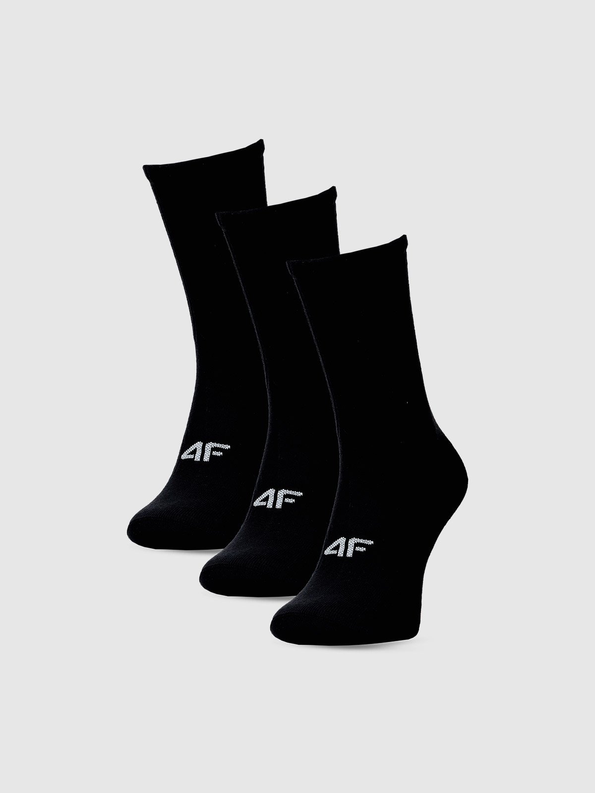 4F Skarpety casual za kostkę (3-pack) damskie - czarne 39-42