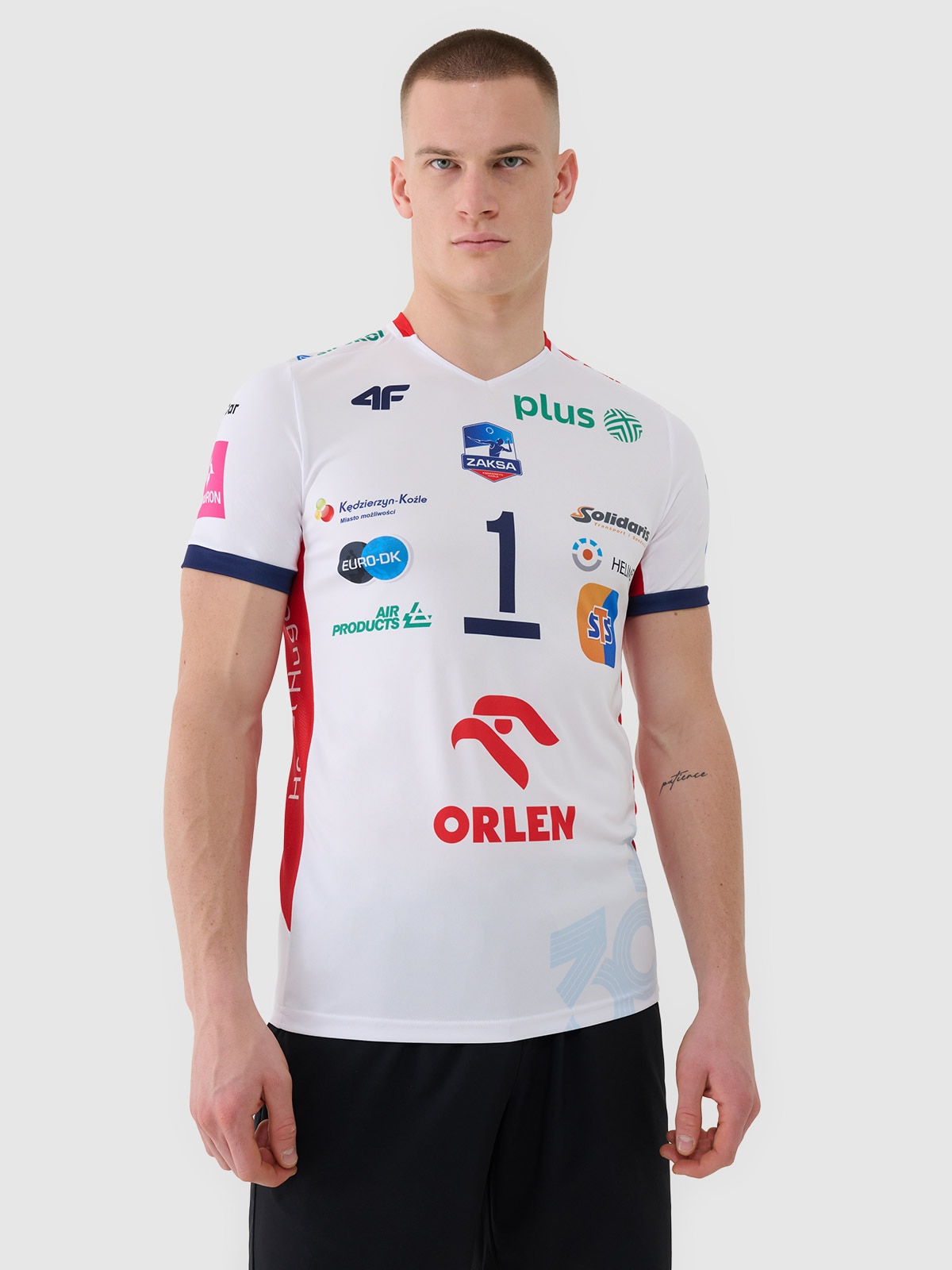 4F Koszulka meczowa replika domowa z sezonu 2024/25 męska 4F x Zaksa Kędzierzyn Koźle - Kurek - multikolor 3XL