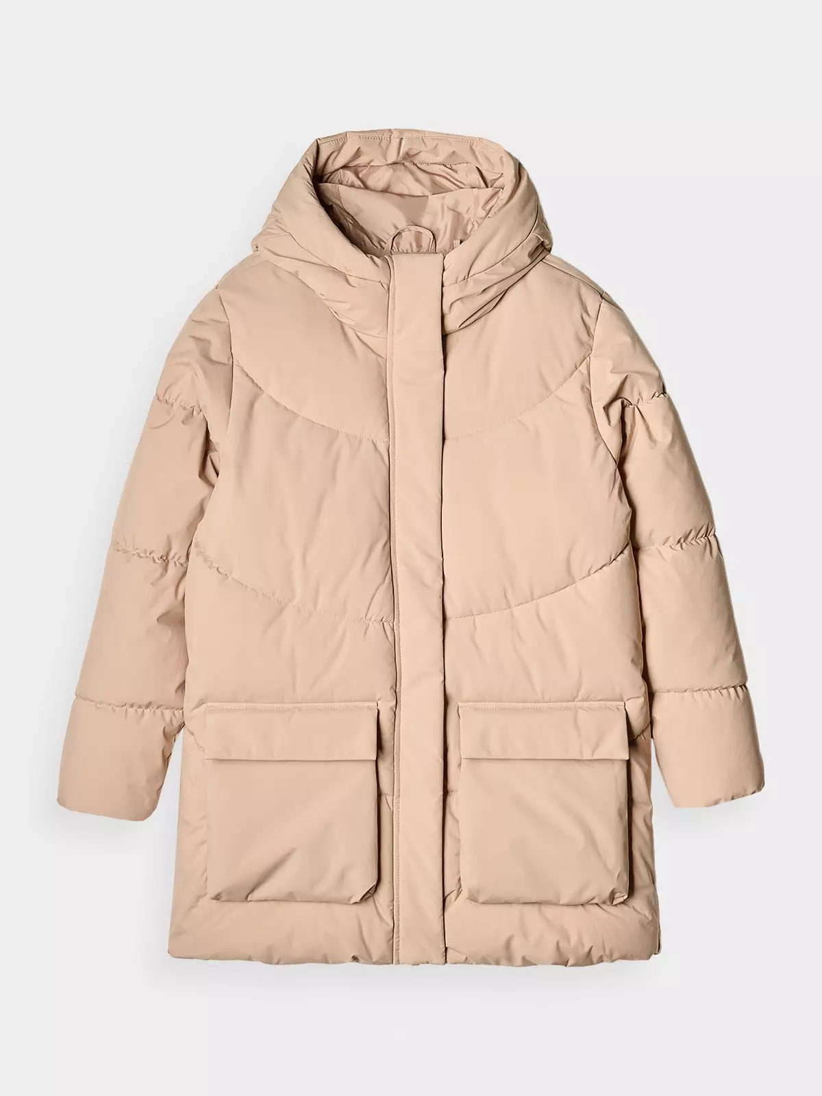 4F Kurtka puchowa z syntetycznym wypełnieniem damska - beżowa XL