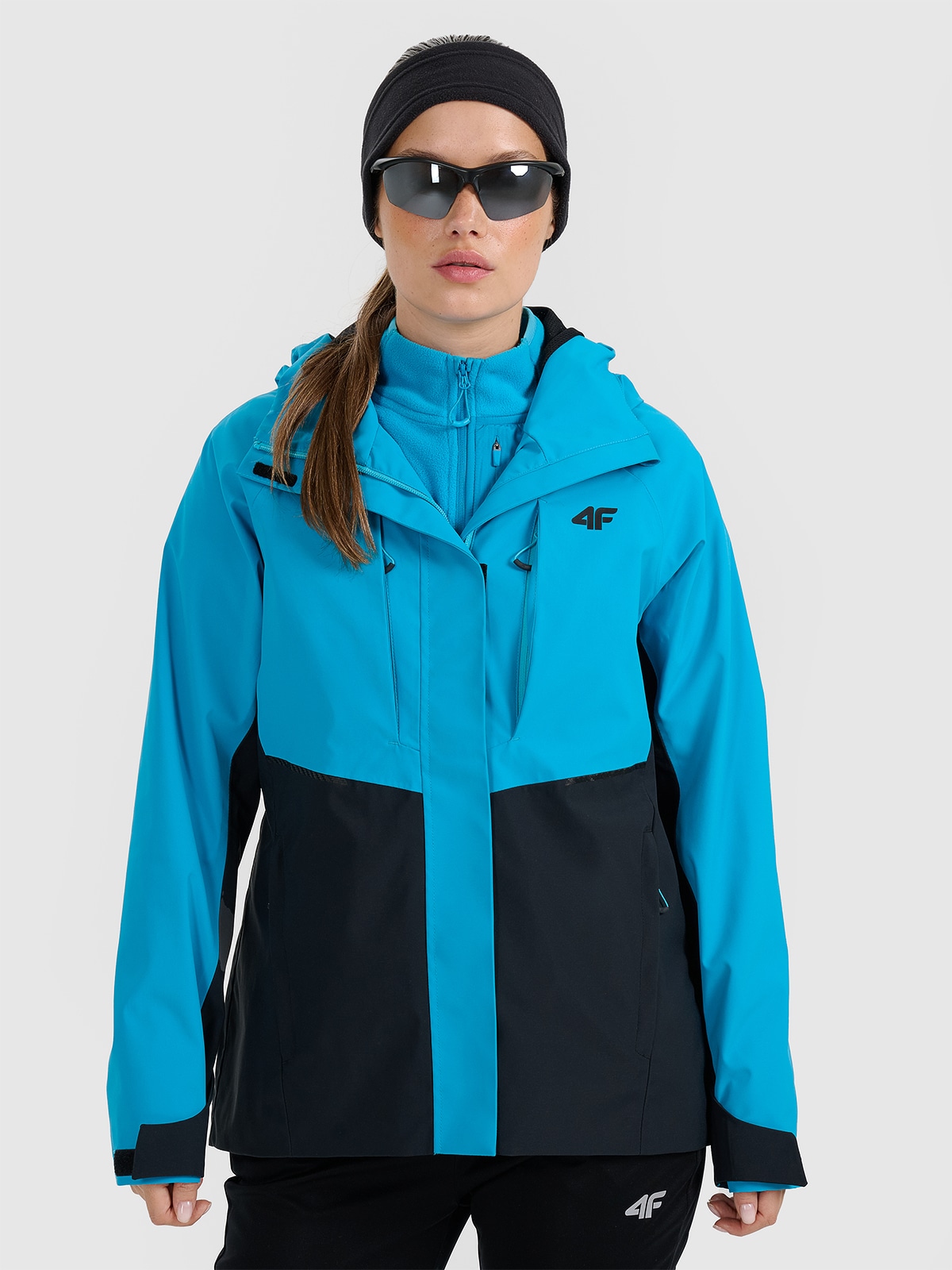 4F Kurtka trekkingowa membrana 10000 damska - niebieska XS