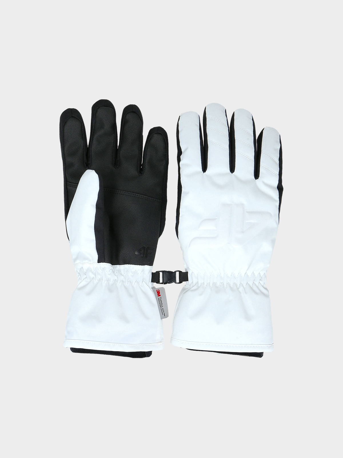 4F Rękawice narciarskie Thinsulate damskie - białe XL