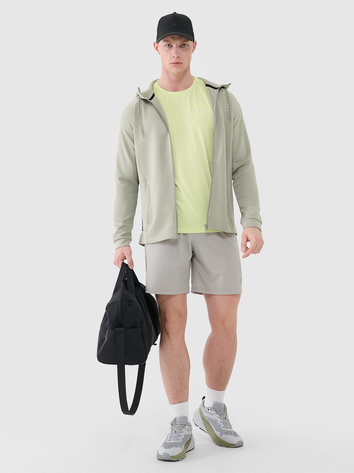 4F Spodenki treningowe szybkoschnące męskie - khaki XL