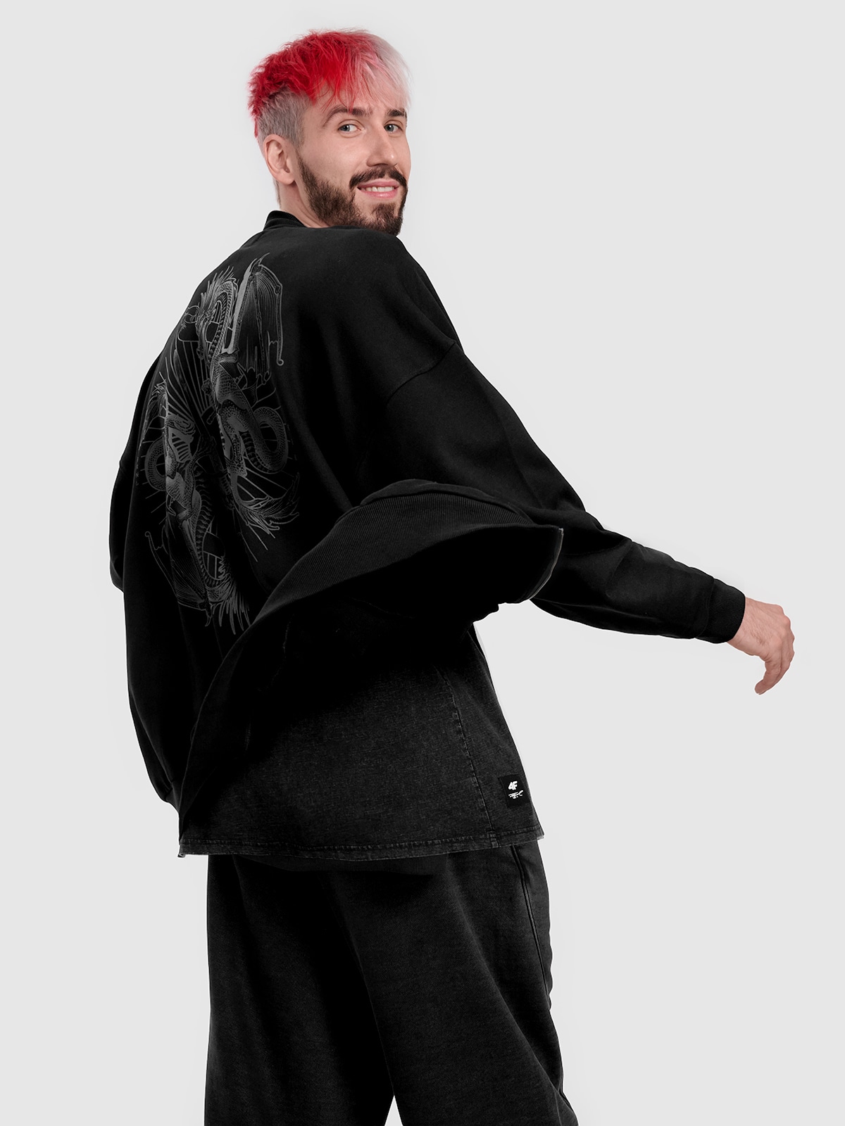 4F Bluza bomberka oversize męska 4F x Tomasz Fornal - czarna L