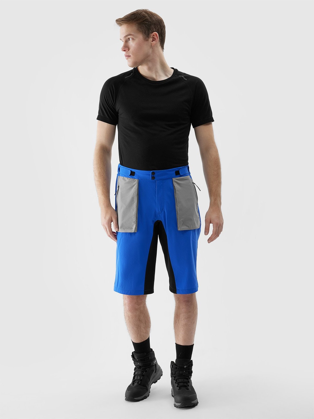 4F Spodenki trekkingowe 4Way Stretch męskie - niebieskie L