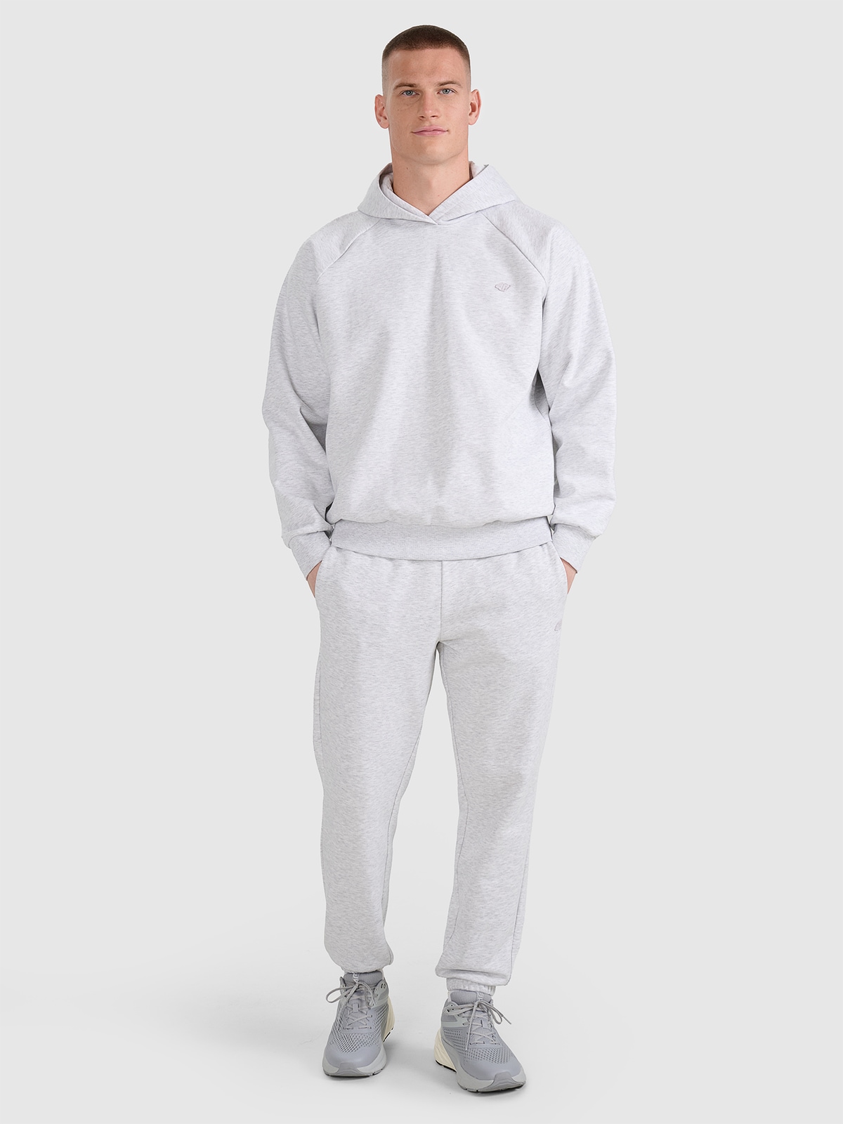 4F Spodnie dresowe joggery uniseks - szare XL