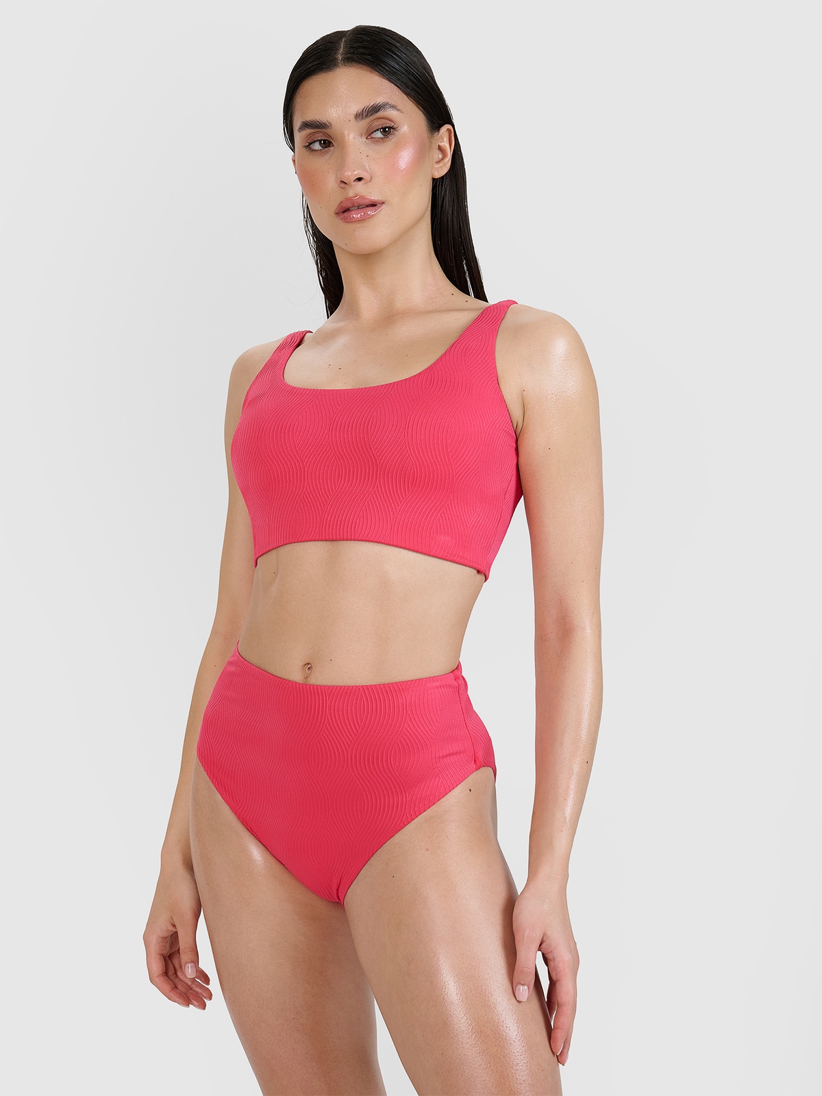 4F Góra od bikini damska - różowa XS