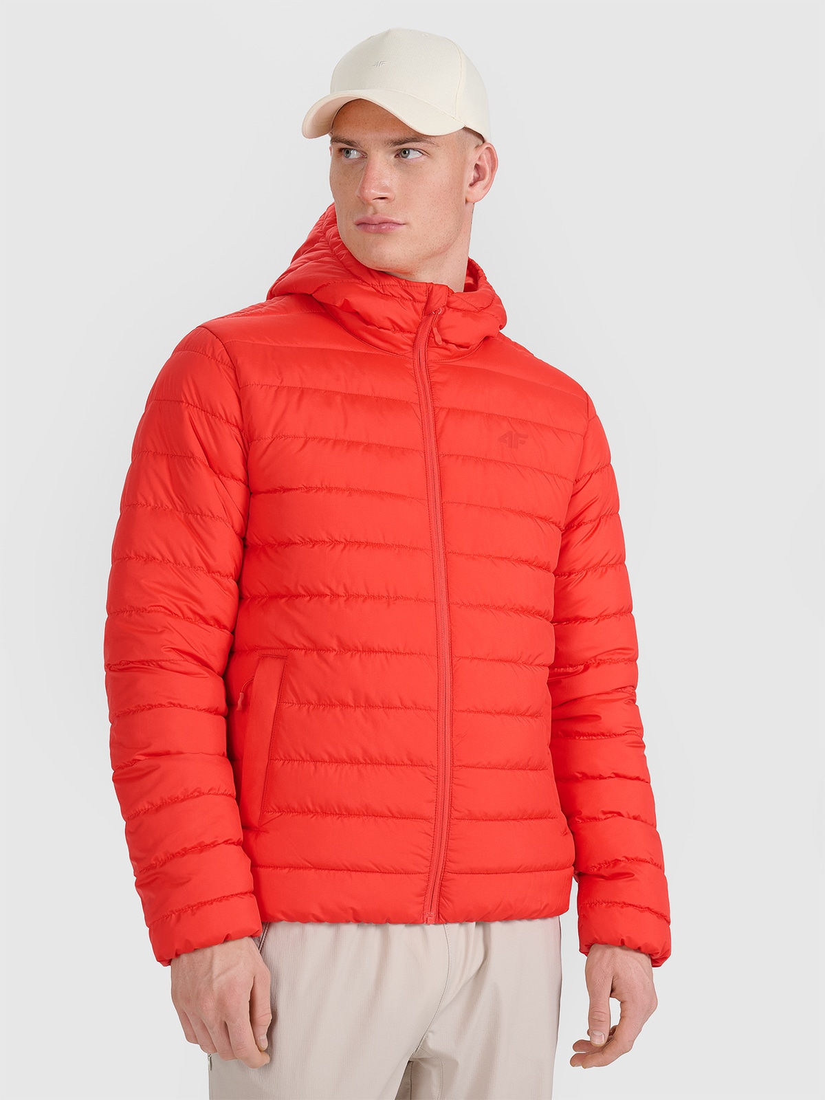 4F Kurtka puchowa z wypełnieniem syntetycznym męska - czerwona XL