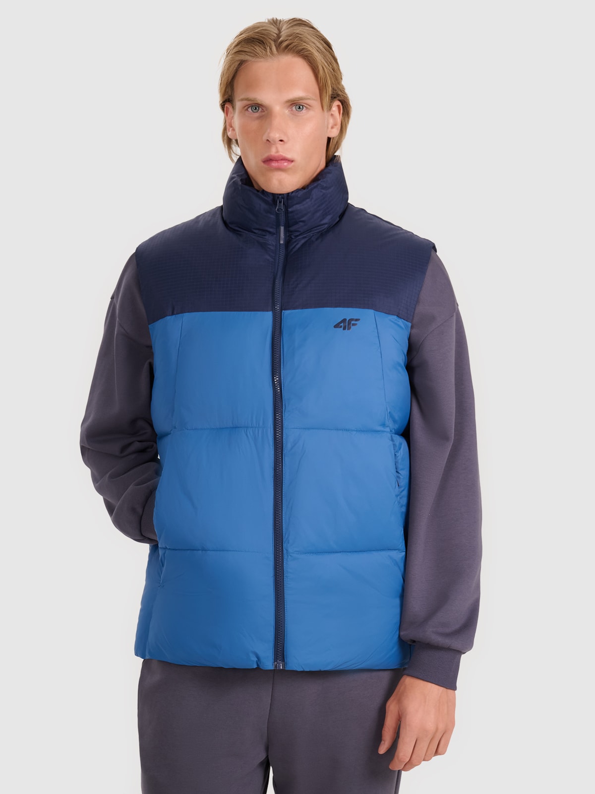 4F Bezrękawnik puchowy z wypełnieniem syntetycznym męski - granatowy L