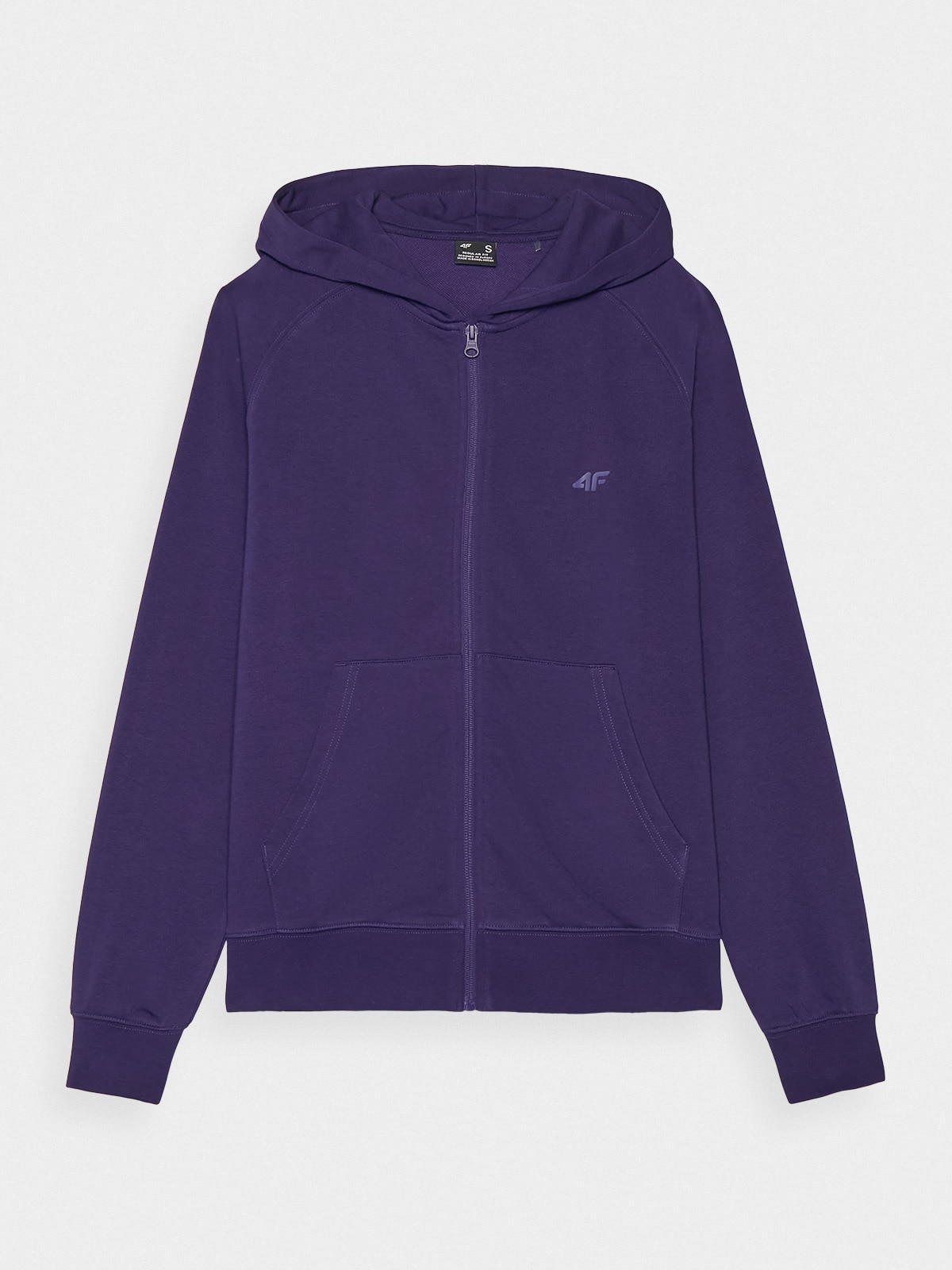 4F Bluza dresowa rozpinana z kapturem damska - granatowa XS