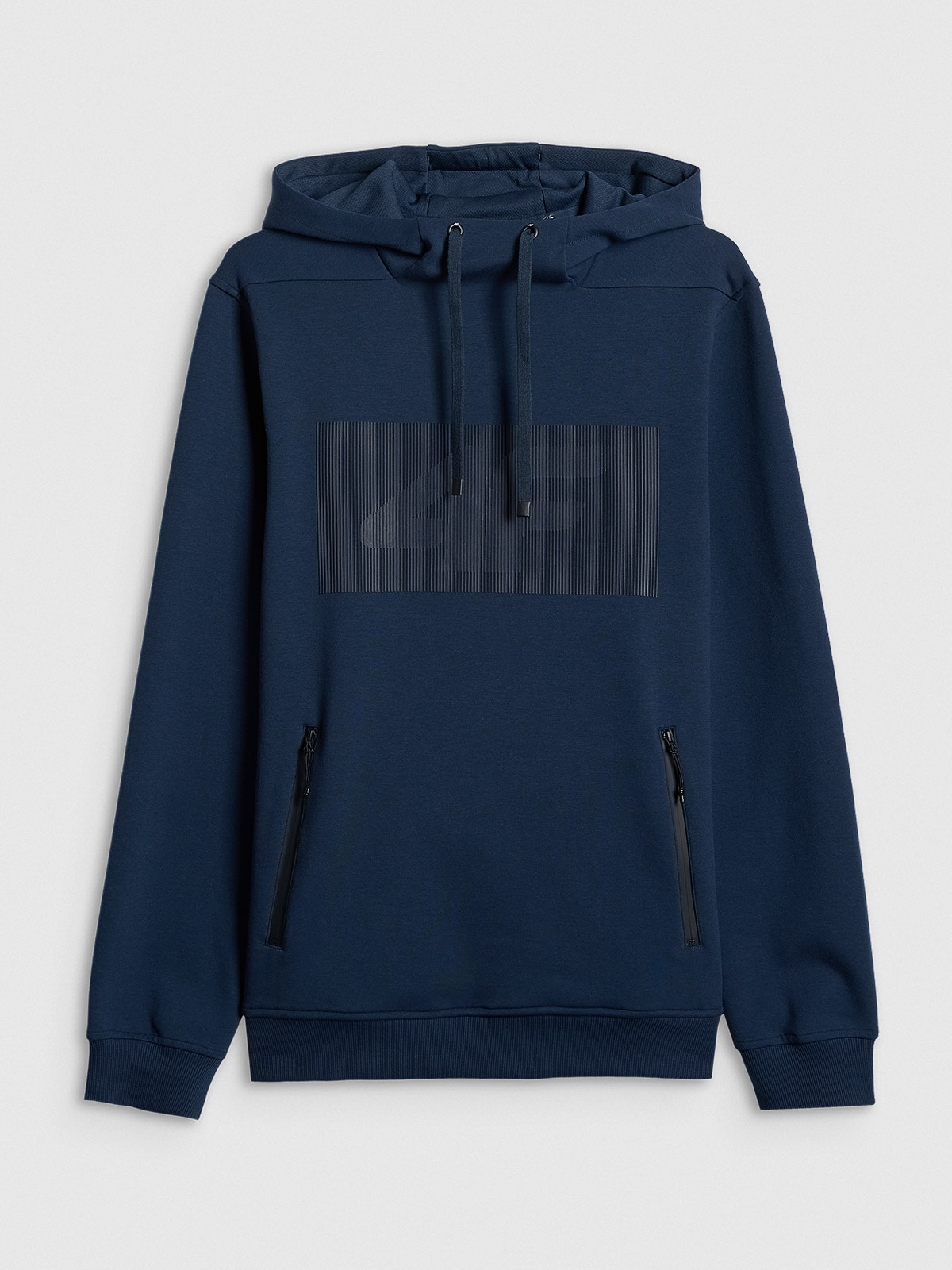 4F Bluza dresowa regular z kapturem męska - granatowa M