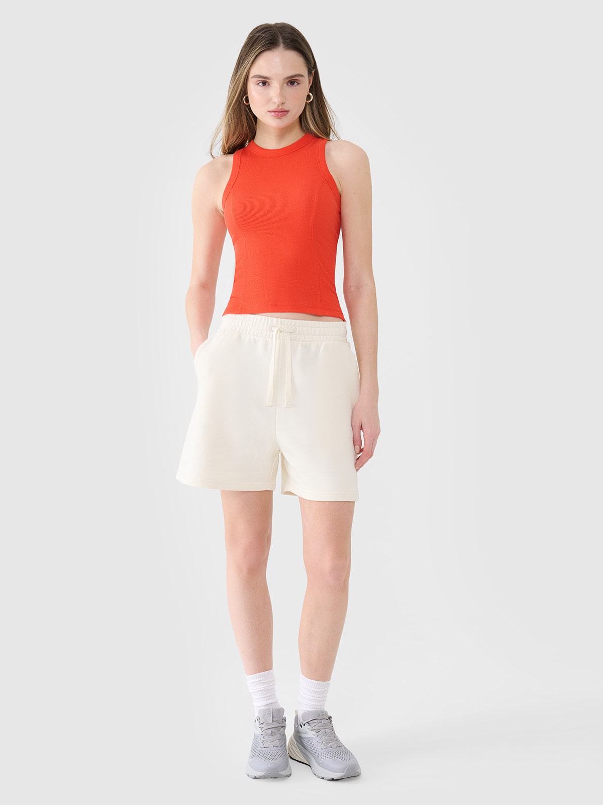 4F Spodenki dresowe damskie - białe XS